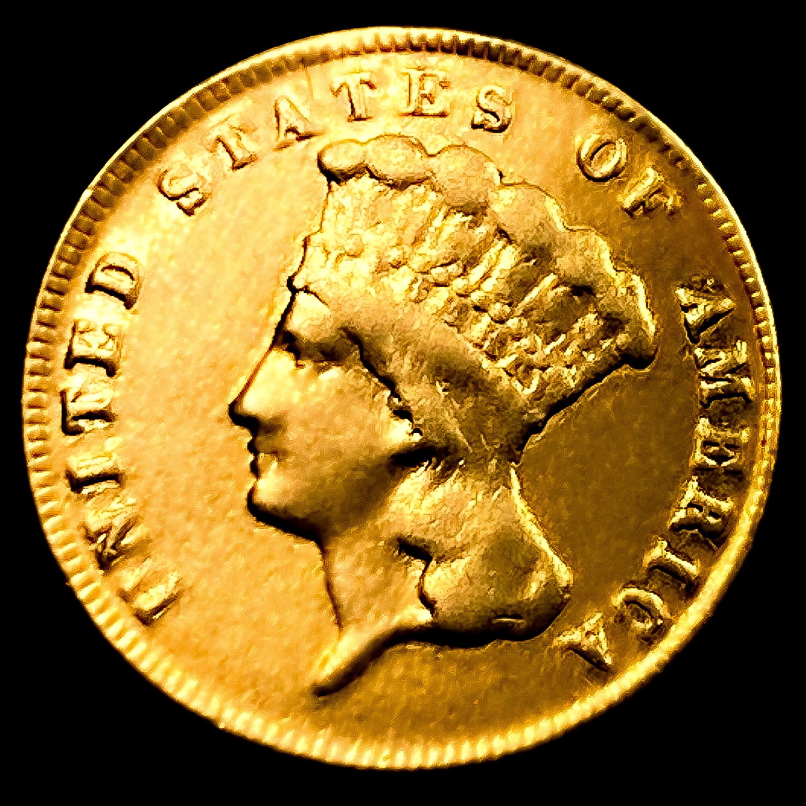 1874 $3 Gold Piece: 1874 $3 Gold Piece