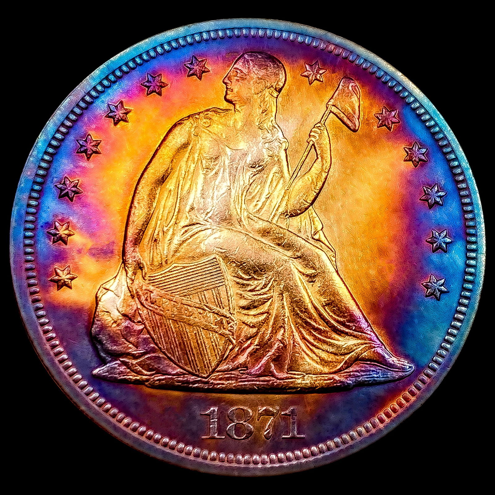 1871 Seated Liberty Dollar: 1871 Seated Liberty Dollar