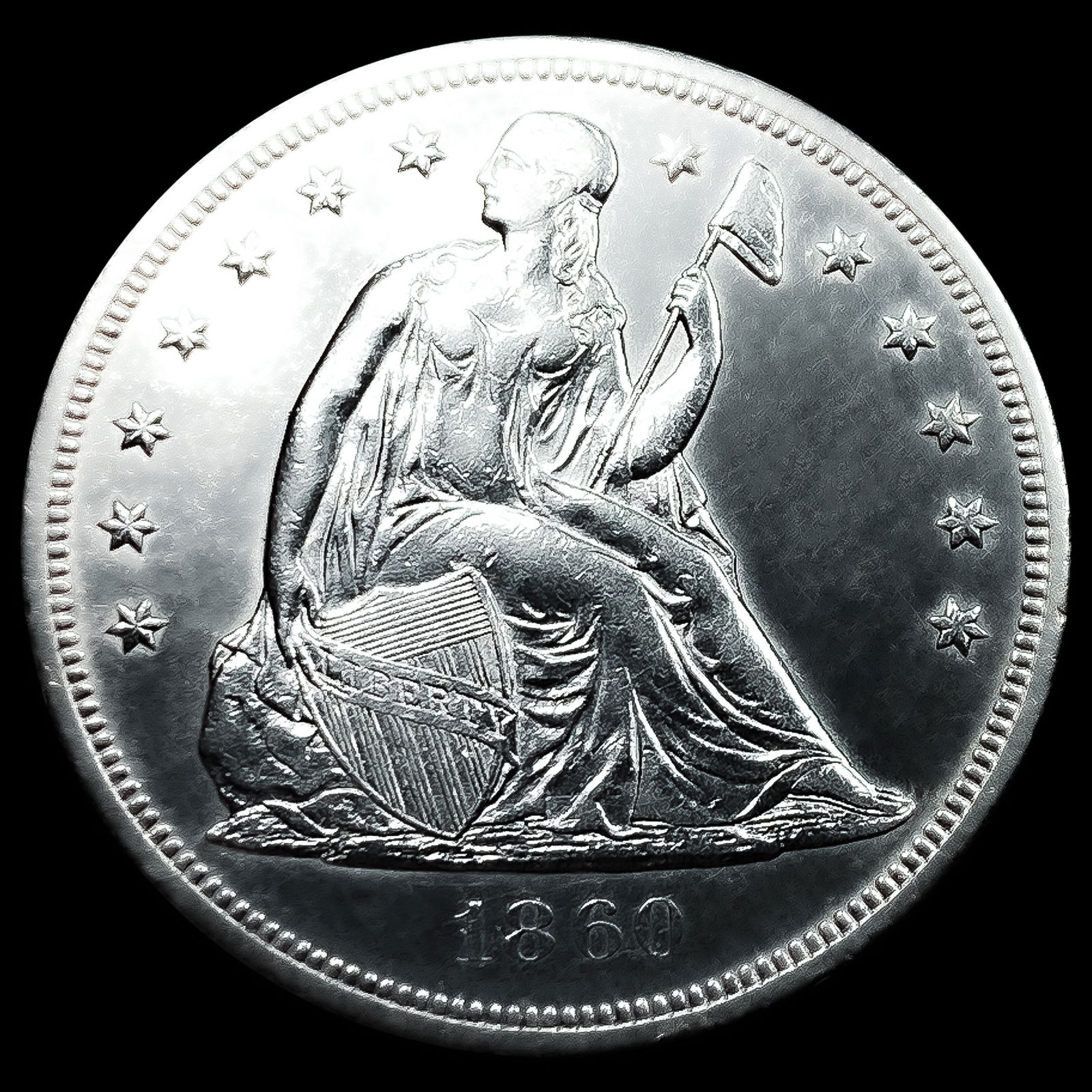 1860-O Seated Liberty Dollar: 1860-O Seated Liberty Dollar