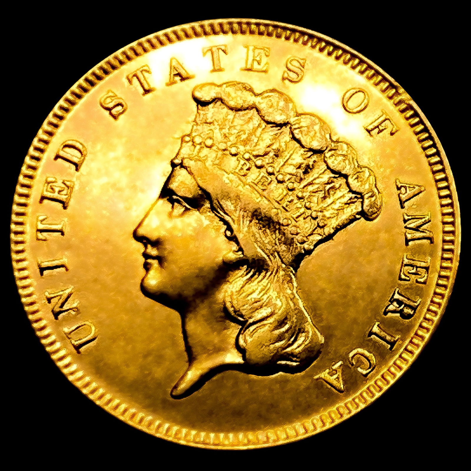 1874 $3 Gold Piece: 1874 $3 Gold Piece