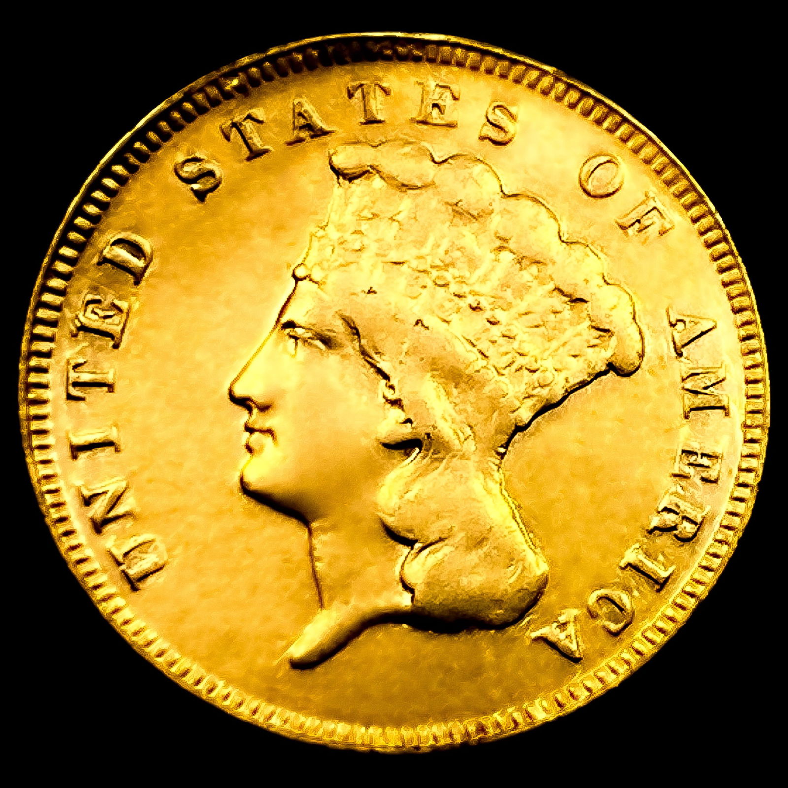 1874 $3 Gold Piece: 1874 $3 Gold Piece