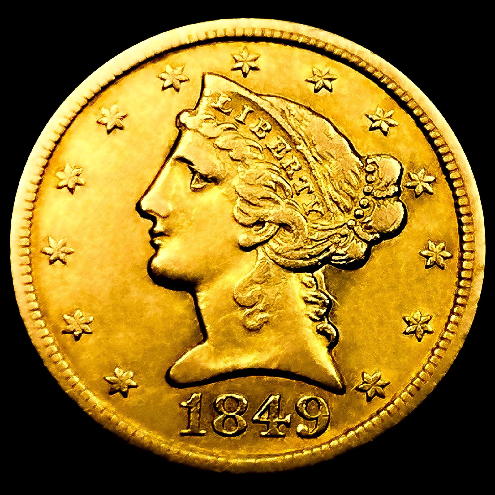 1849 $5 Gold Half Eagle: 1849 $5 Gold Half Eagle