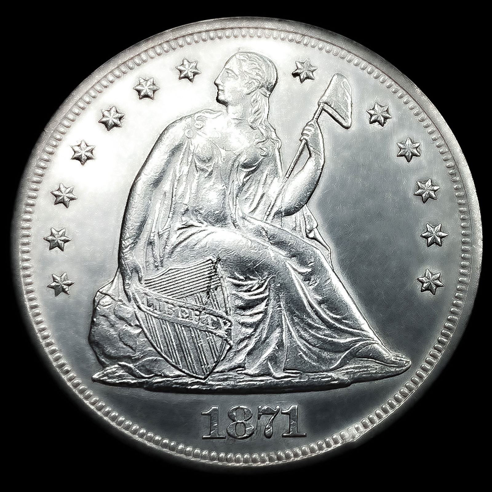 1871 Seated Liberty Dollar: 1871 Seated Liberty Dollar
