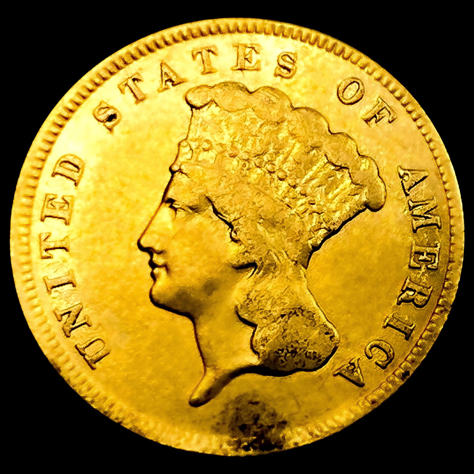 1874 $3 Gold Piece: 1874 $3 Gold Piece