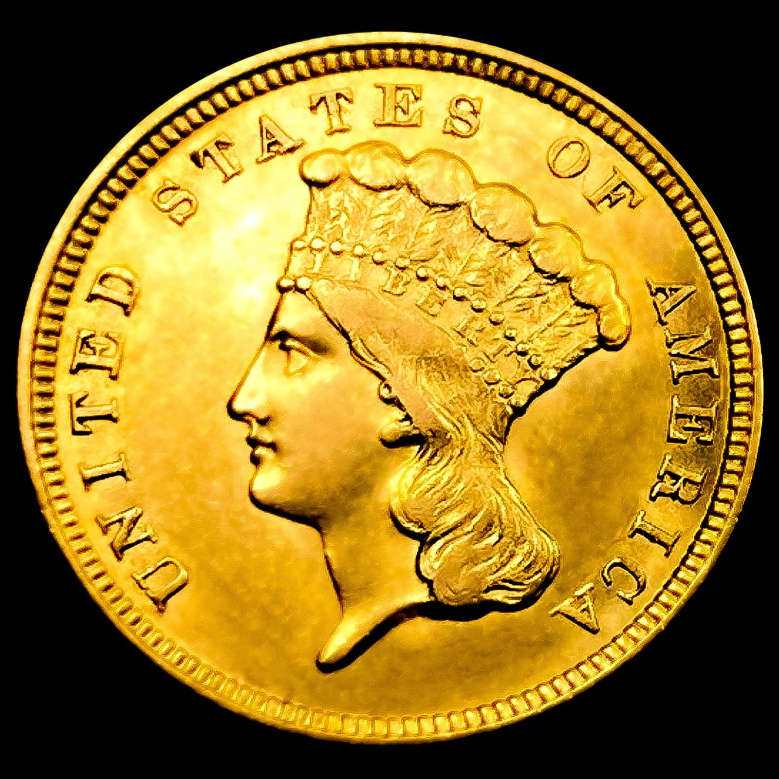 1854 $3 Gold Piece: 1854 $3 Gold Piece