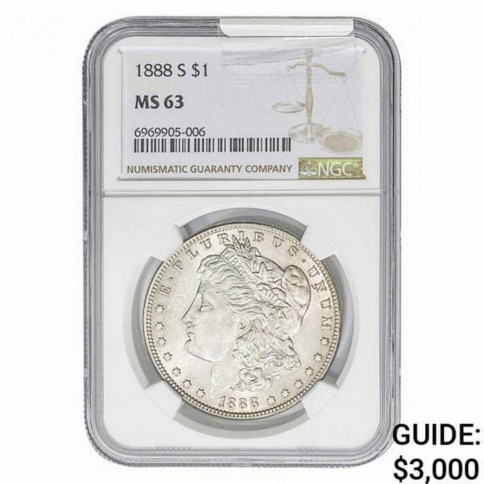 1888-S Morgan Silver Dollar NGC MS63 (1 of 2)