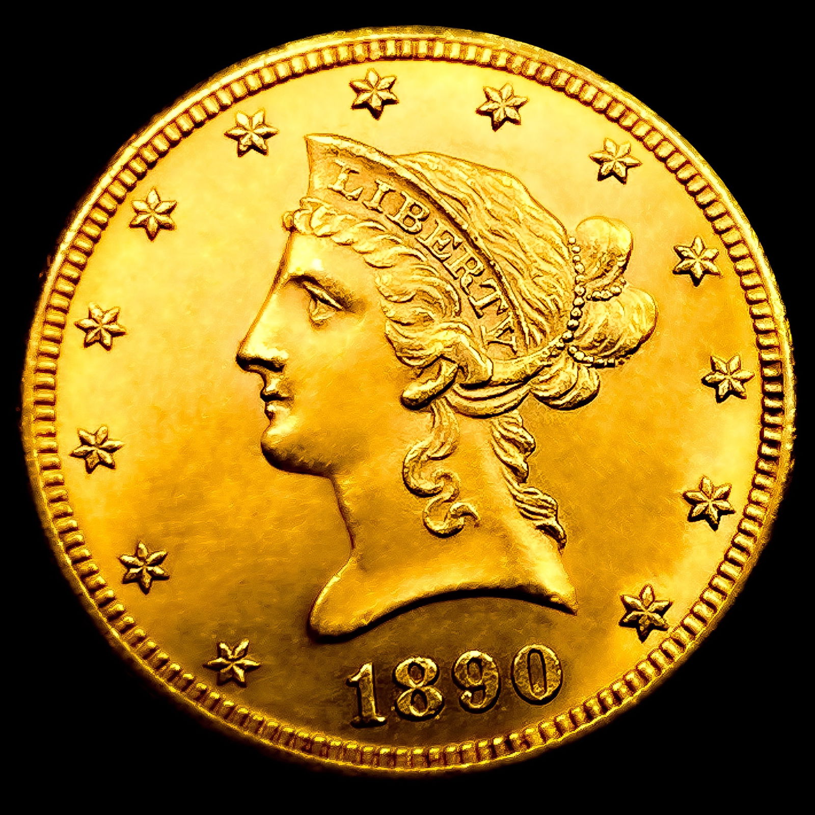 1890-CC $10 Gold Eagle: 1890-CC $10 Gold Eagle