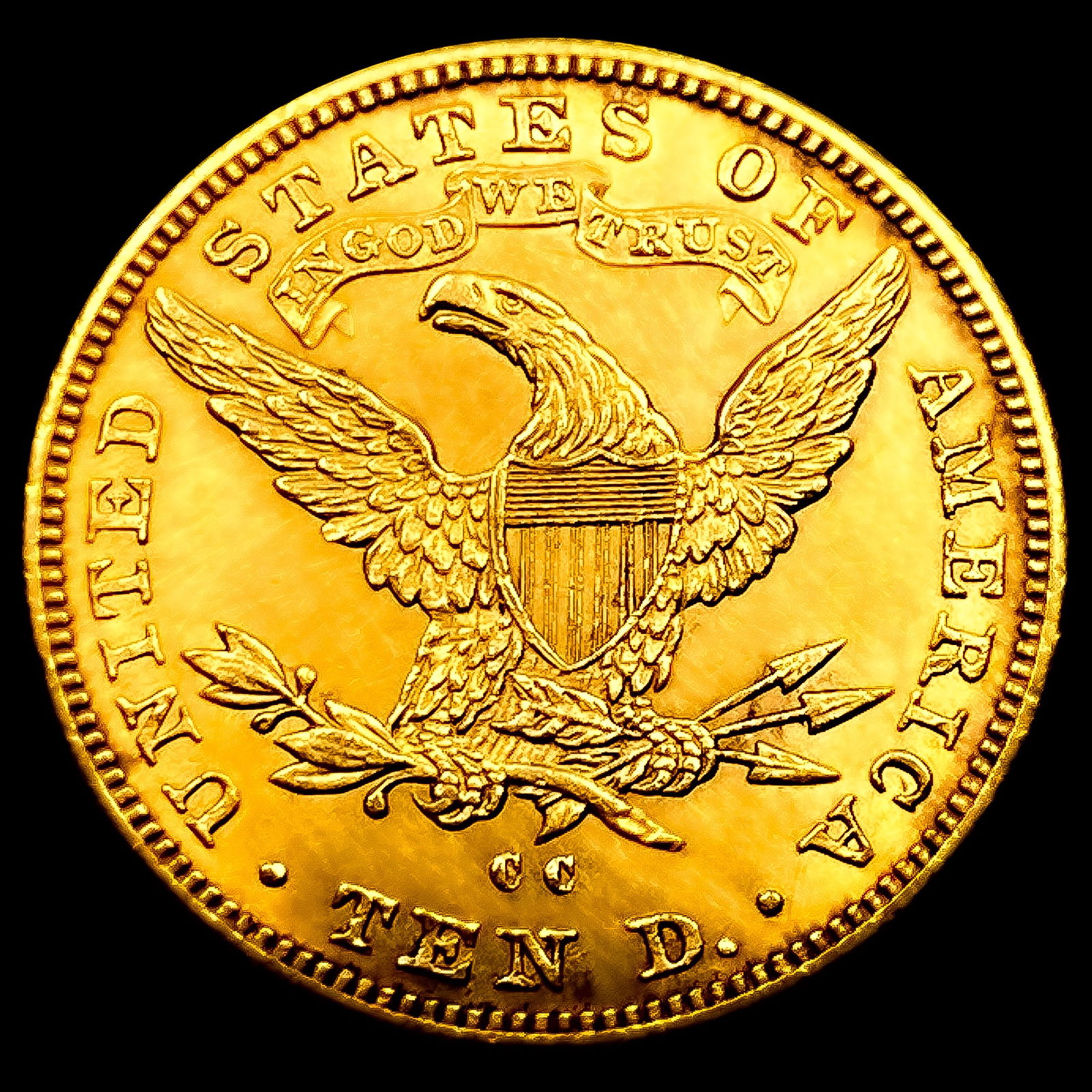 1890-CC $10 Gold Eagle - 2