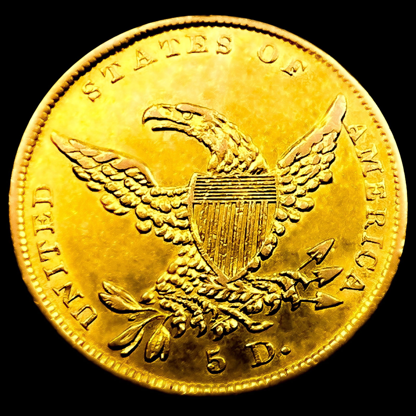 1838 $5 Gold Half Eagle - 2