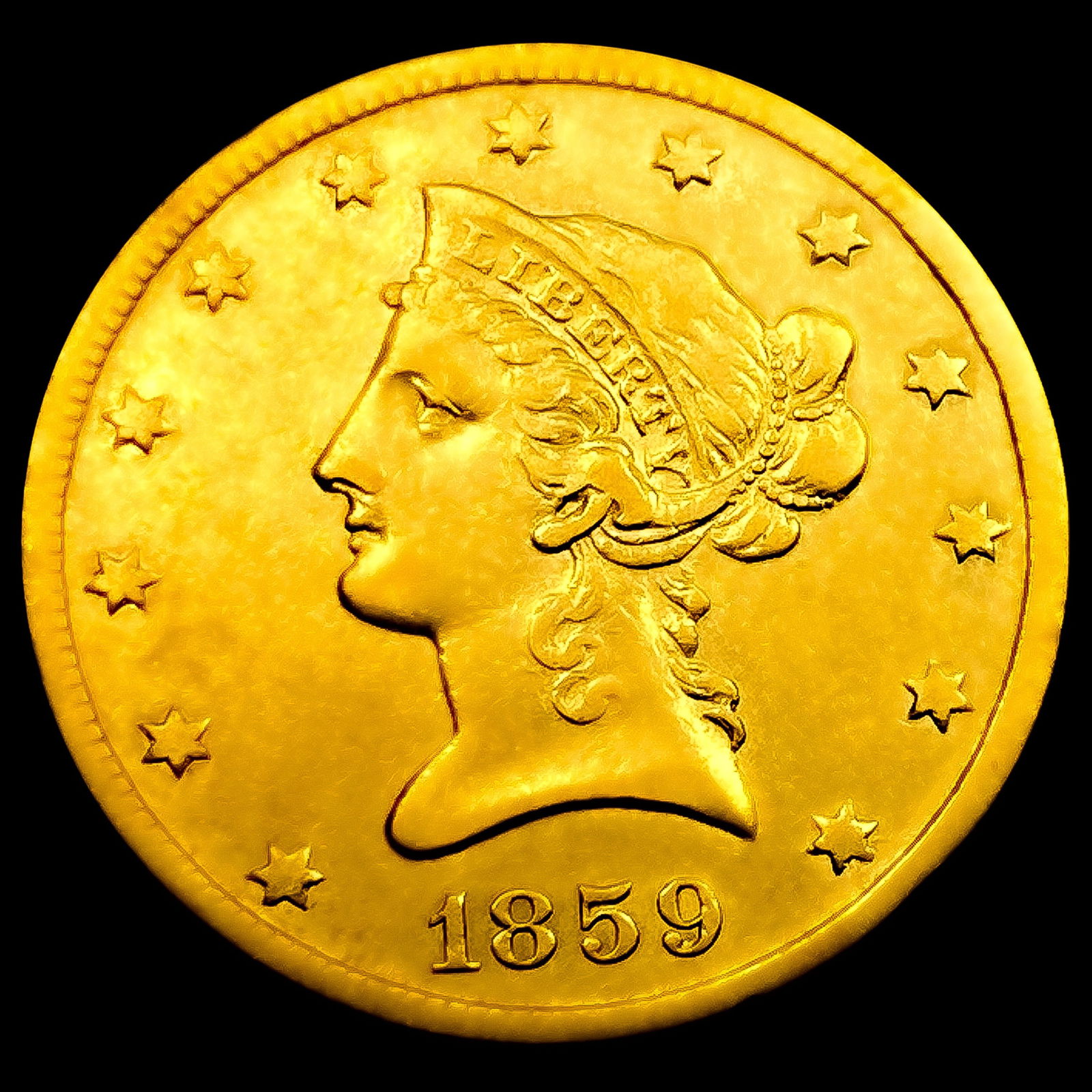 1859-O $10 Gold Eagle: 1859-O $10 Gold Eagle