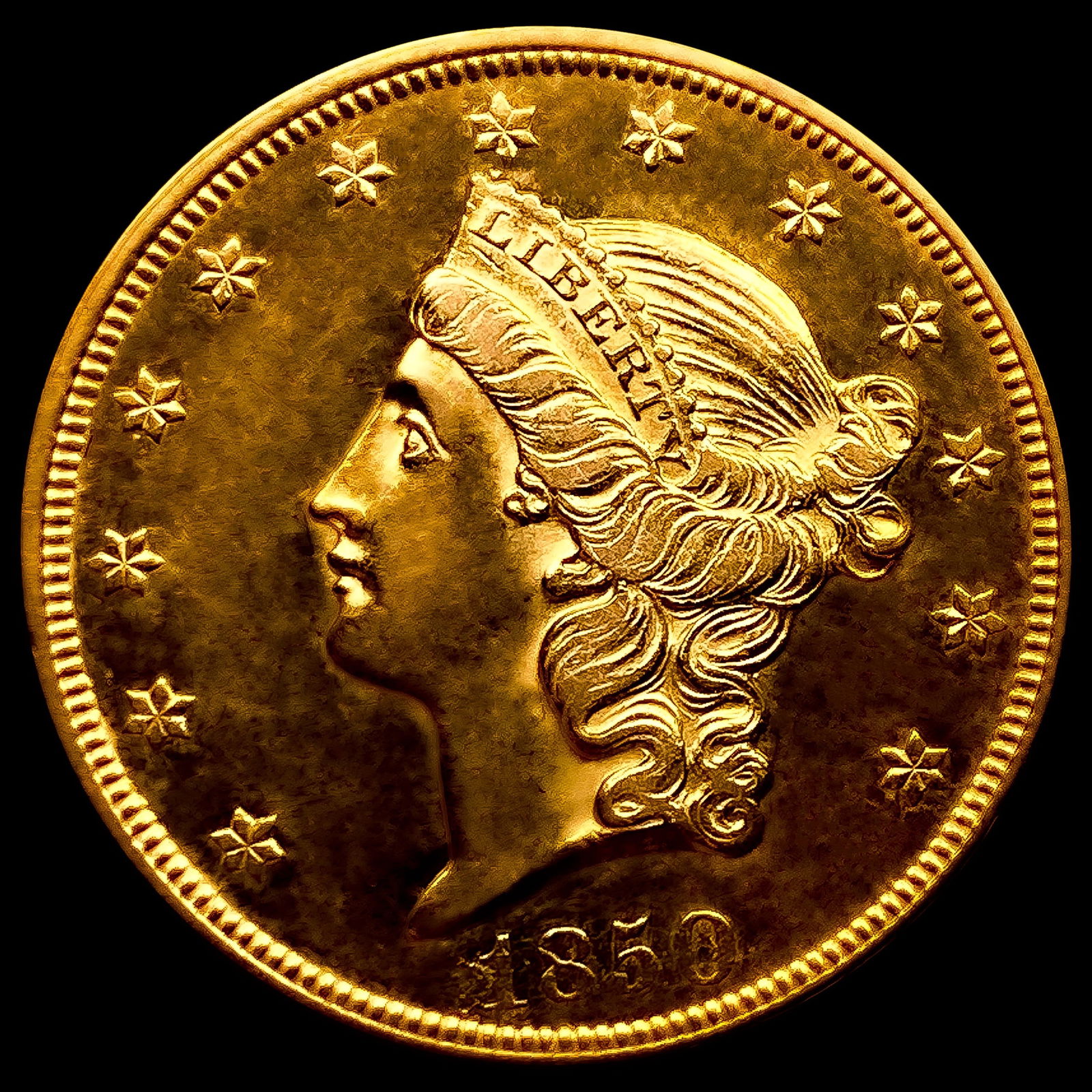 1850 $20 Gold Double Eagle (1 of 2)