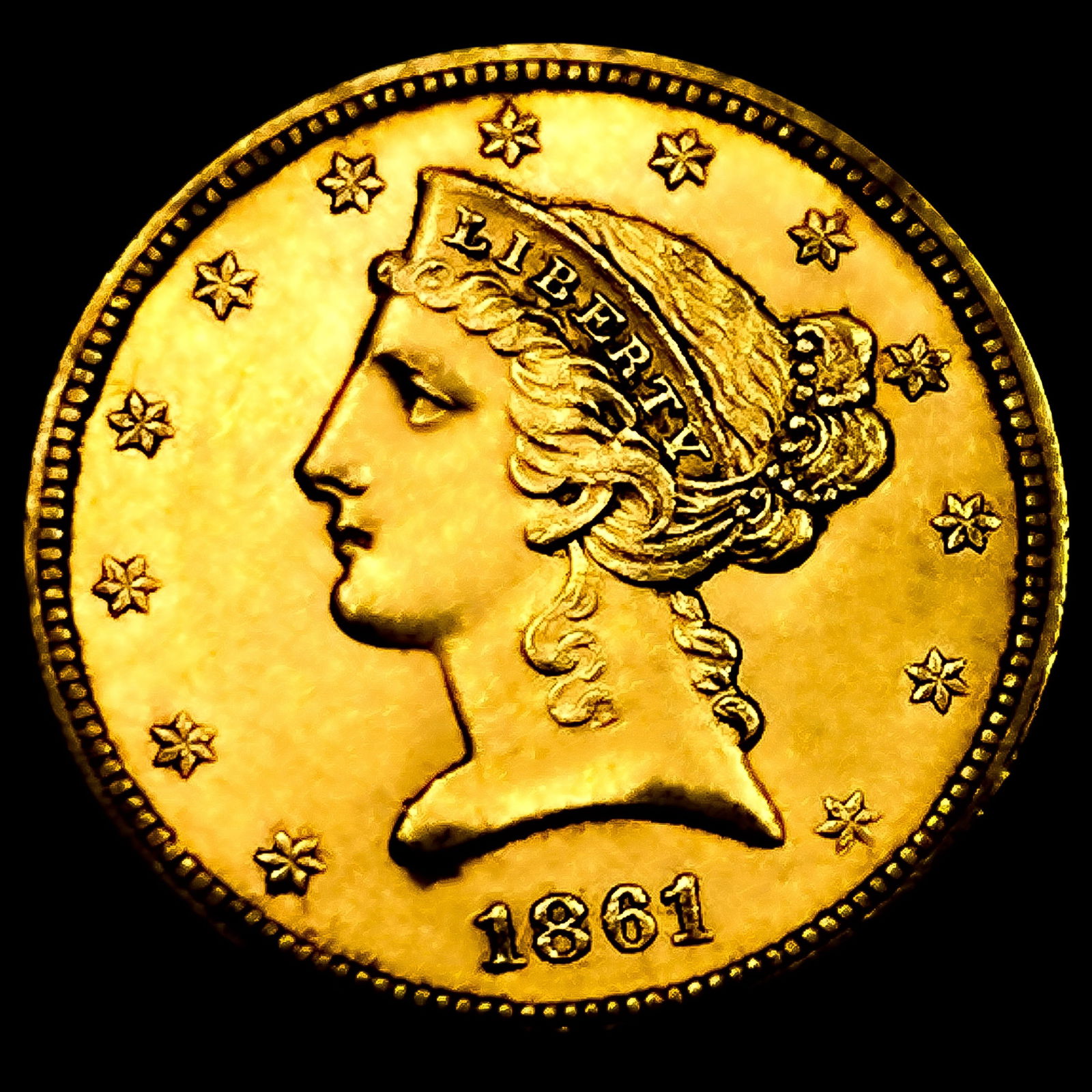 1861 $5 Gold Half Eagle: 1861 $5 Gold Half Eagle