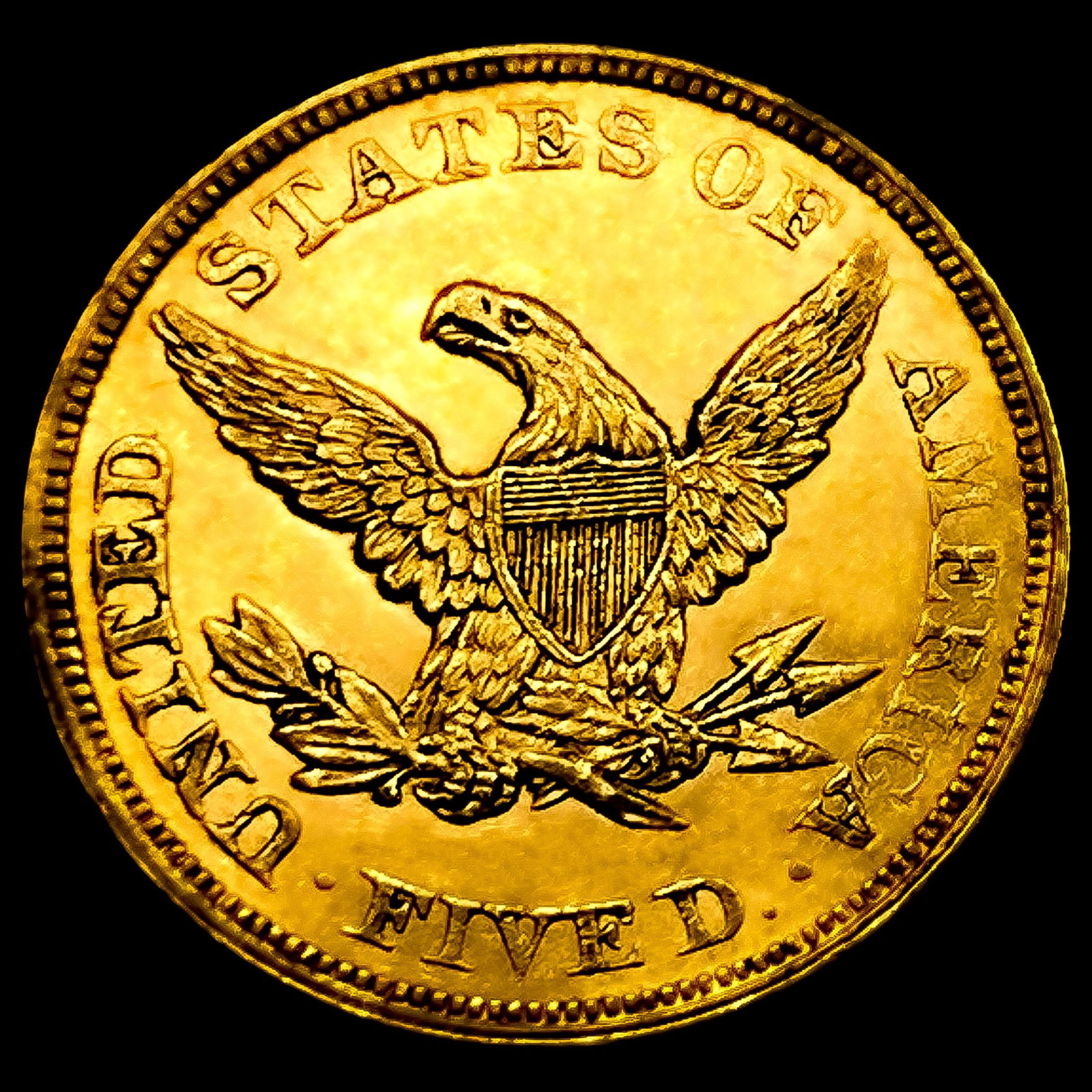 1861 $5 Gold Half Eagle - 2