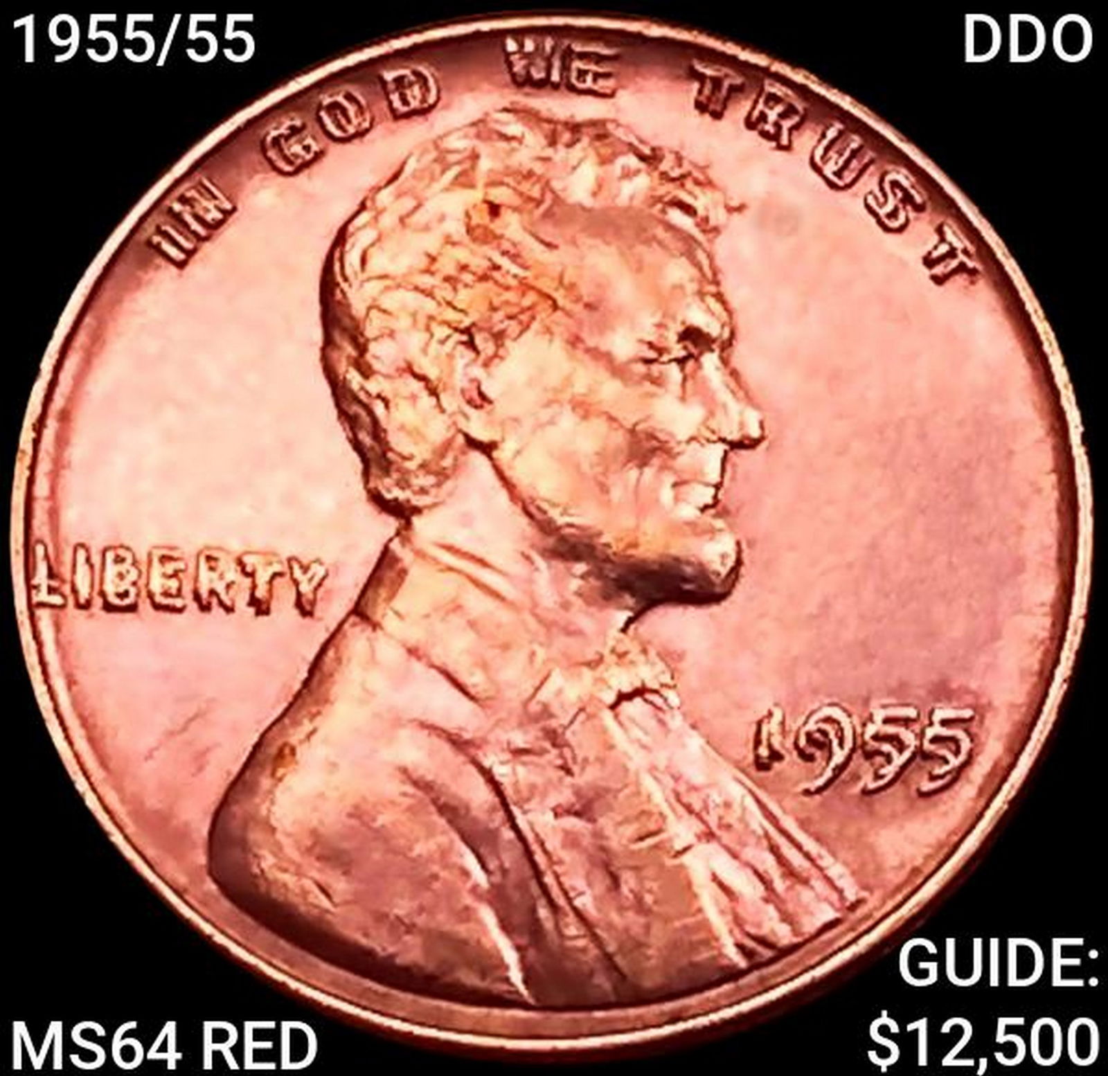 1955/55 DDO Wheat Cent CHOICE BU RD (1 of 2)