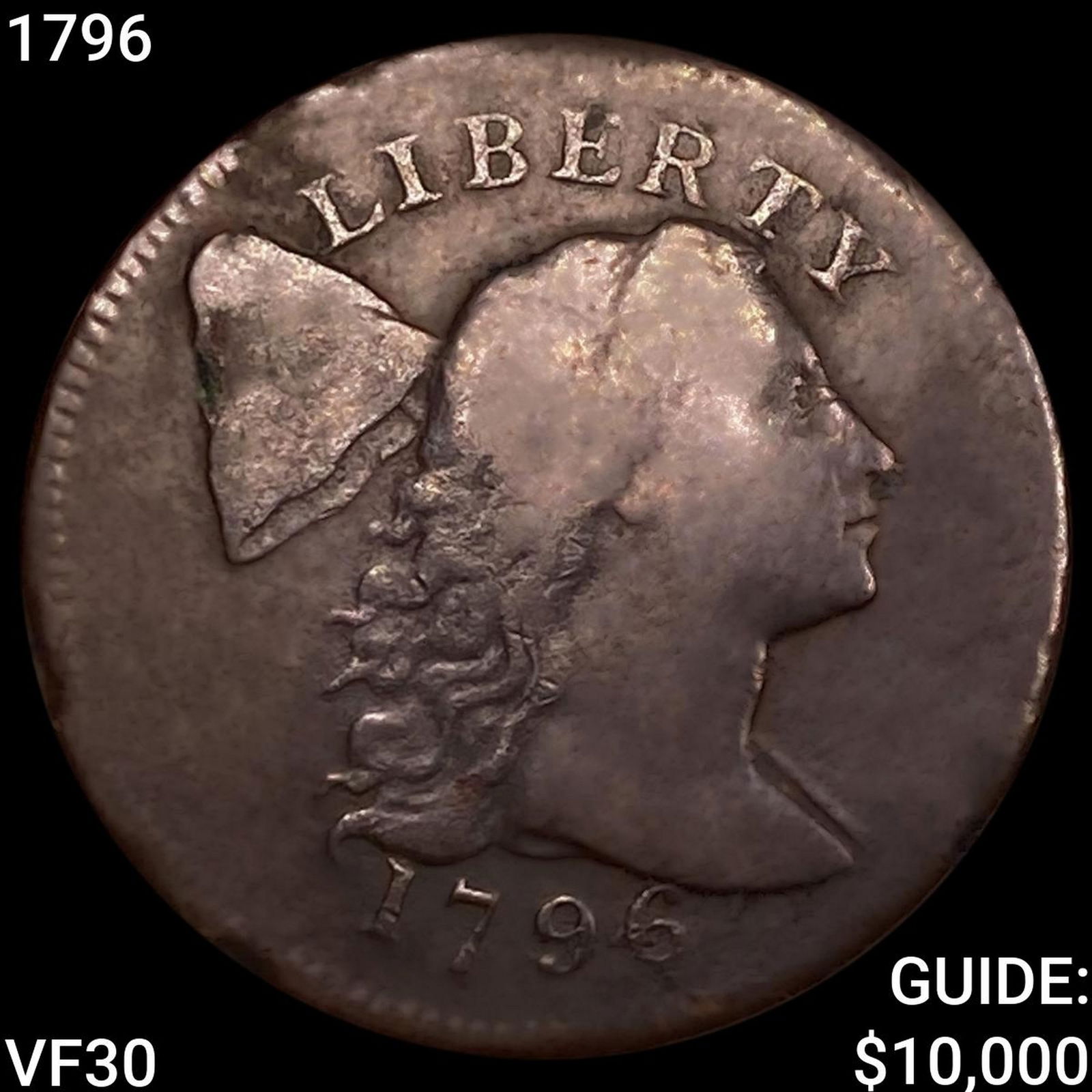 1796 Liberty Cap Large Cent LIGHTLY CIRCULATED: 1796 Liberty Cap Large Cent LIGHTLY CIRCULATED