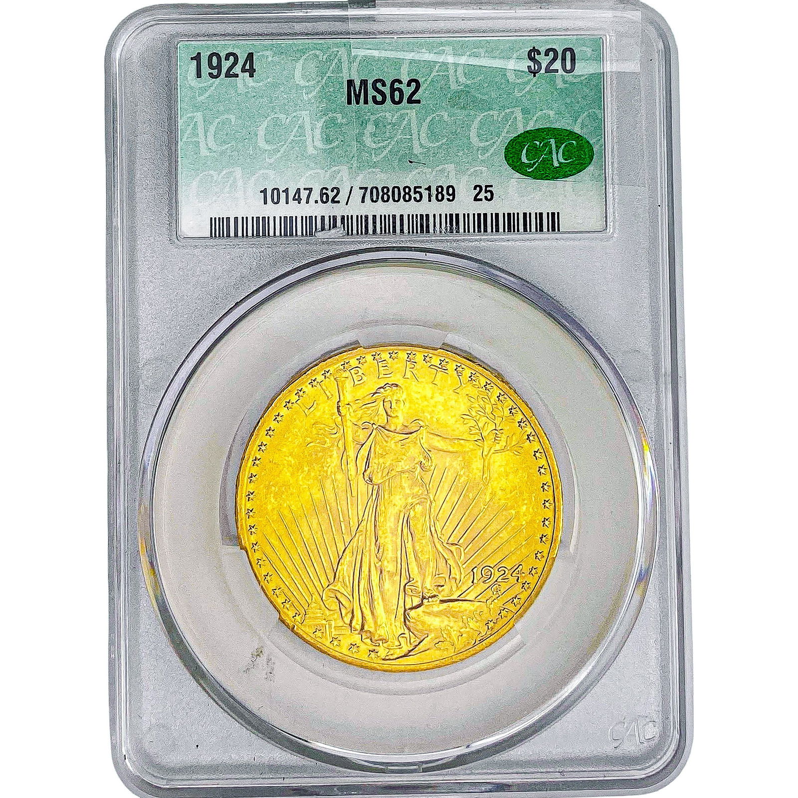 1924 $20 Gold Double Eagle CAC MS62: 1924 $20 Gold Double Eagle CAC MS62