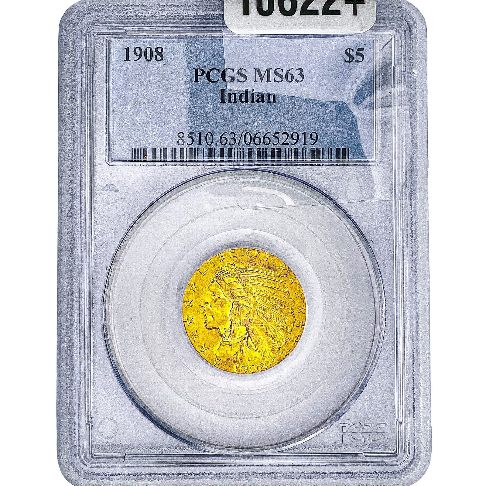 1908 $5 Gold Half Eagle PCGS MS63 (1 of 2)