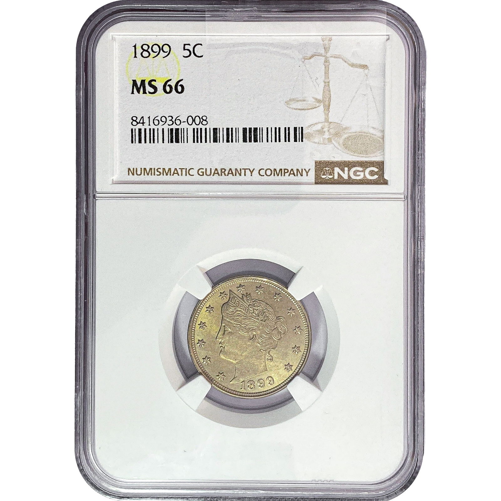 1899 Liberty Victory Nickel NGC MS66: 1899 Liberty Victory Nickel NGC MS66