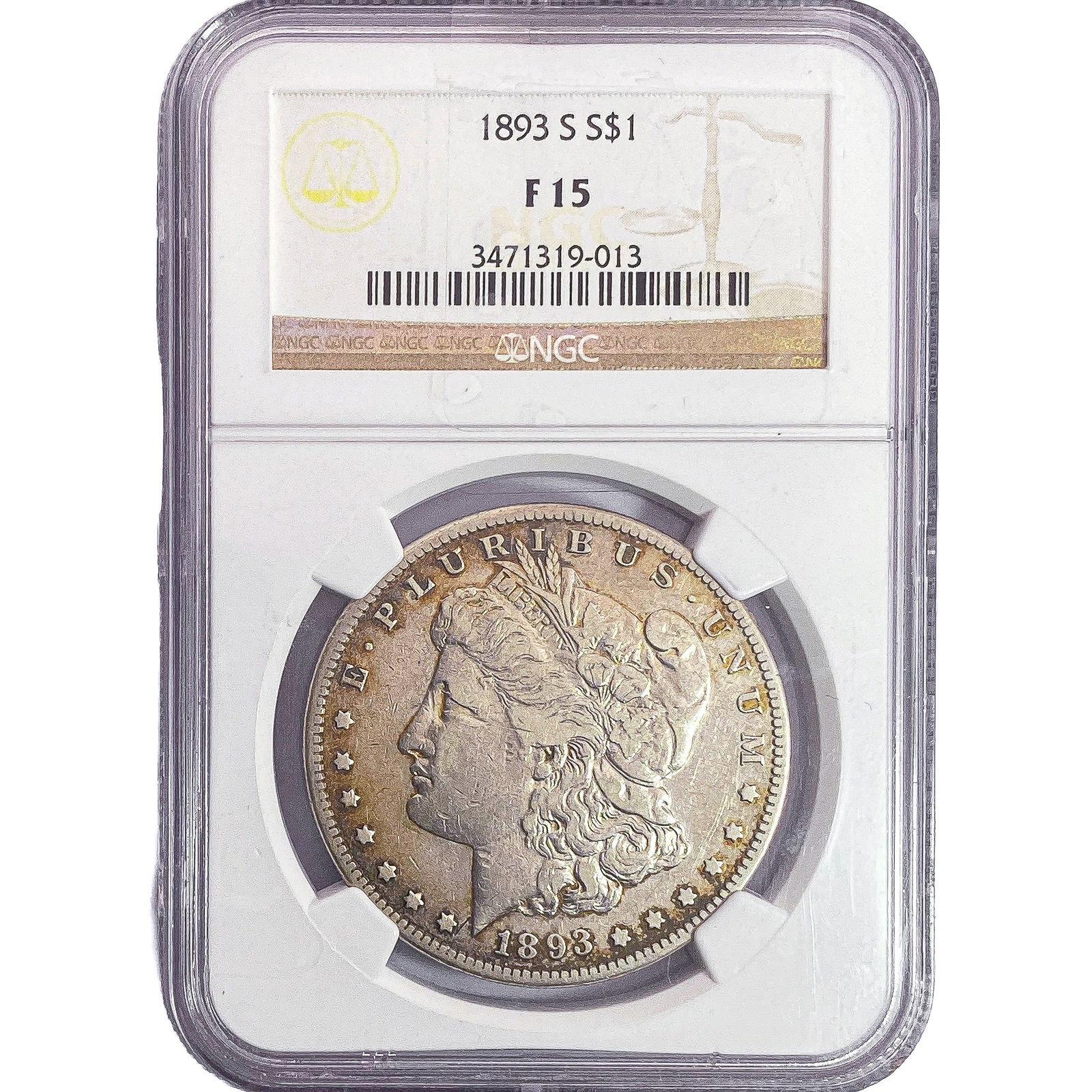 1893-S Morgan Silver Dollar NGC F15 (1 of 2)