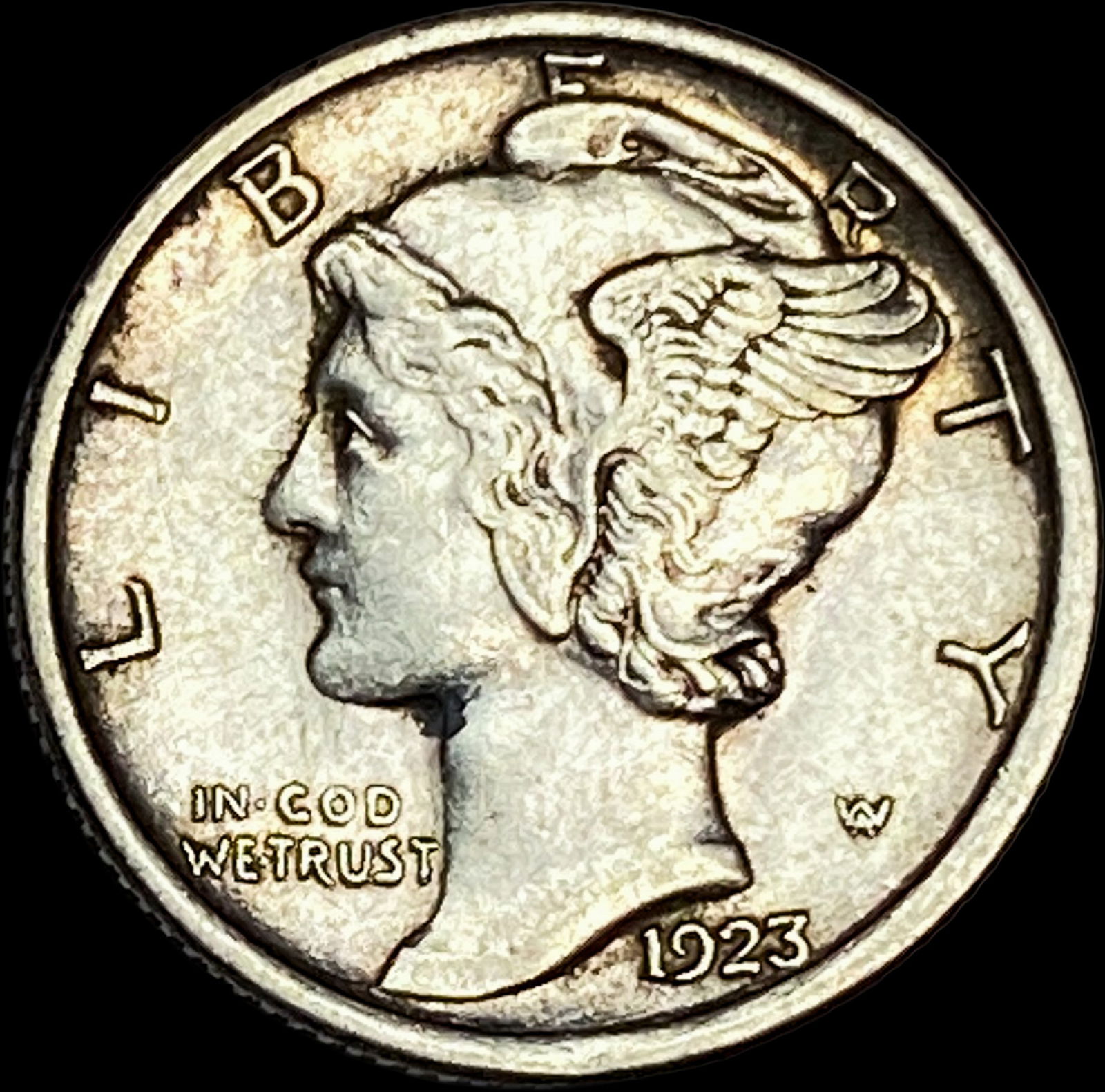 1923-S Silver Mercury Dime CLOSELY UNCIRCULATED (1 of 2)