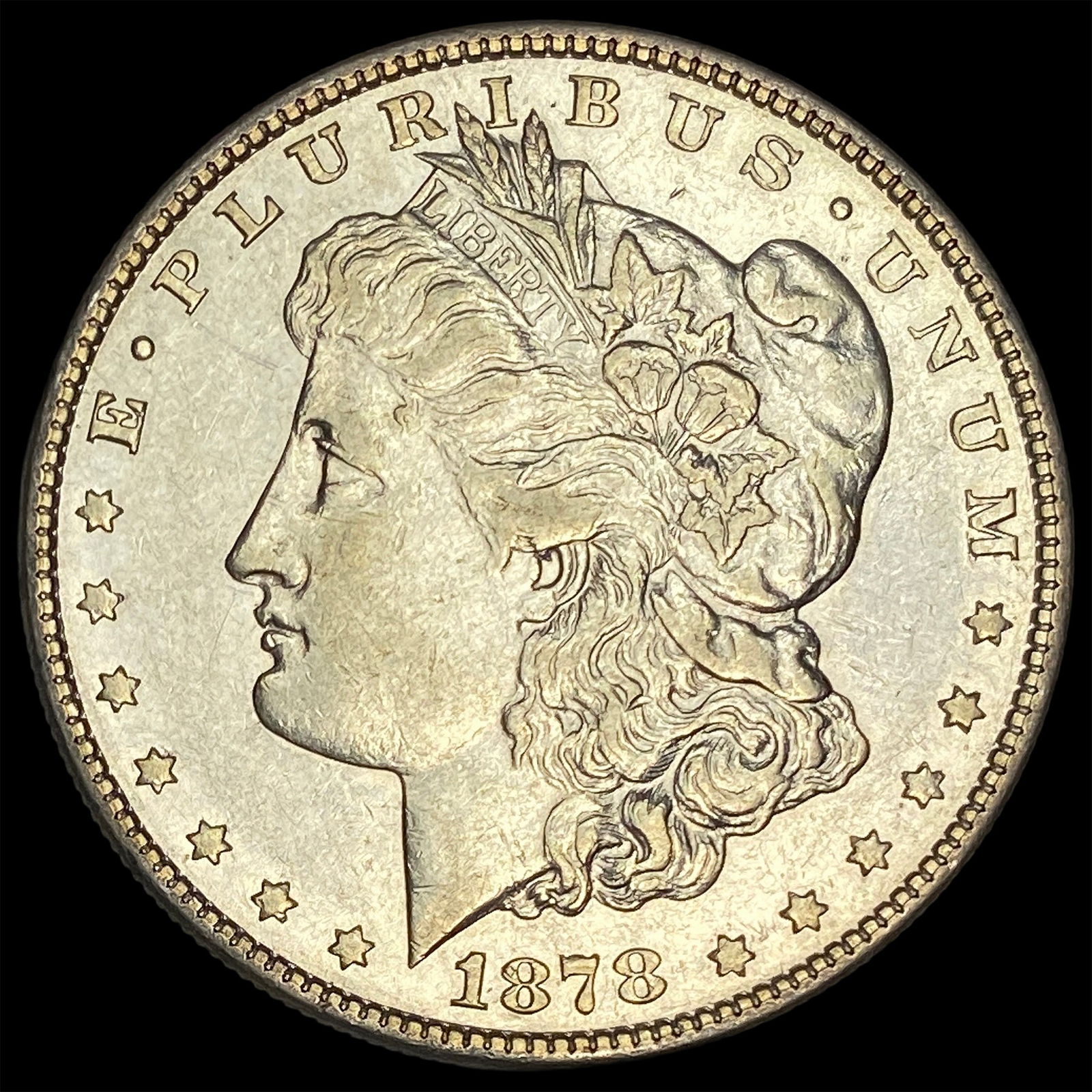 1878 7/8TF Silver Morgan Dollar CLOSELY UNCIRCULATED: 1878 7/8TF Silver Morgan Dollar CLOSELY UNCIRCULATED