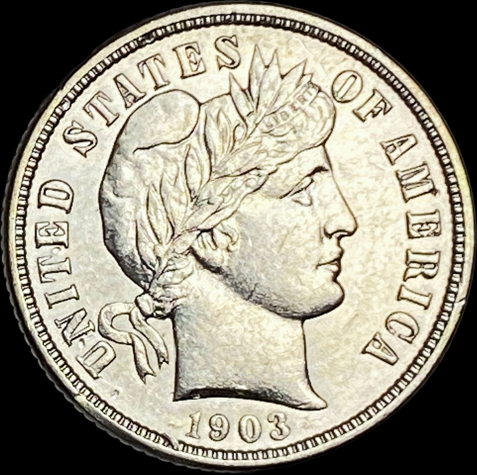 1903-O Silver Barber Dime CLOSELY UNCIRCULATED: 1903-O Silver Barber Dime CLOSELY UNCIRCULATED