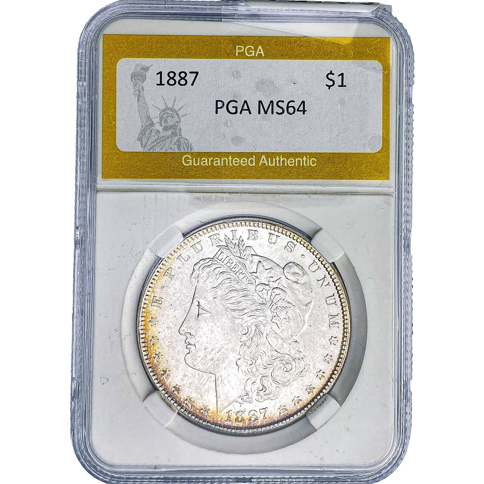 1887 Morgan Silver Dollar PGA MS64: 1887 Morgan Silver Dollar PGA MS64