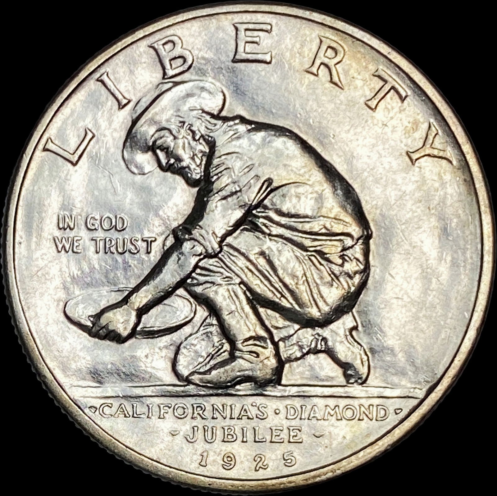 1925-S Silver California Jubilee Half Dollar CLOSELY UNCIRCULATED (1 of 2)