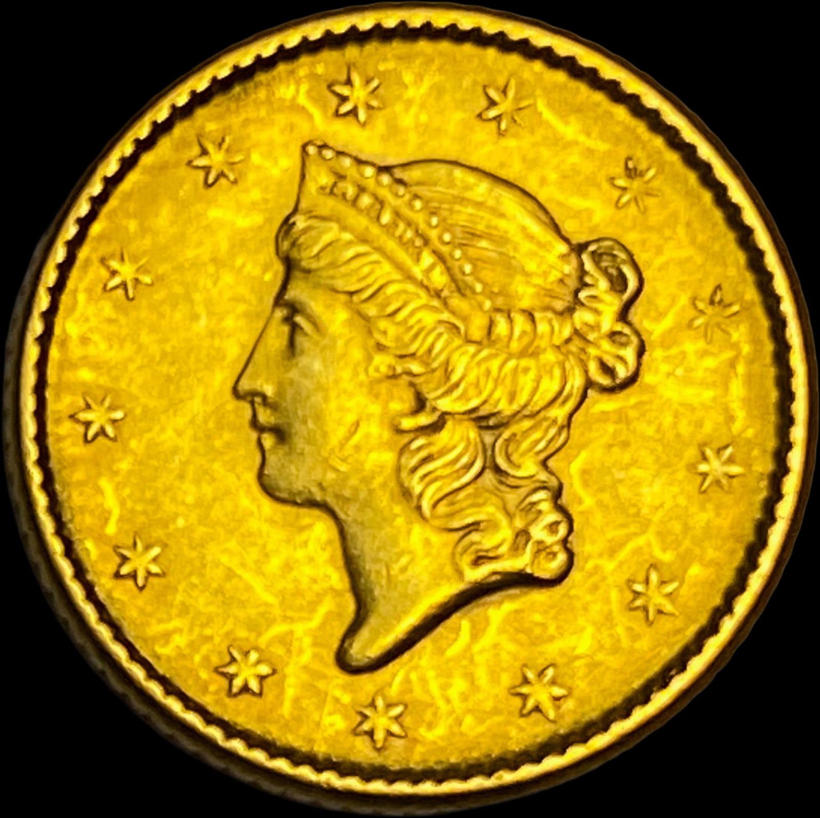 1852 Gold $1 Liberty Head Type 1 UNCIRCULATED (1 of 2)
