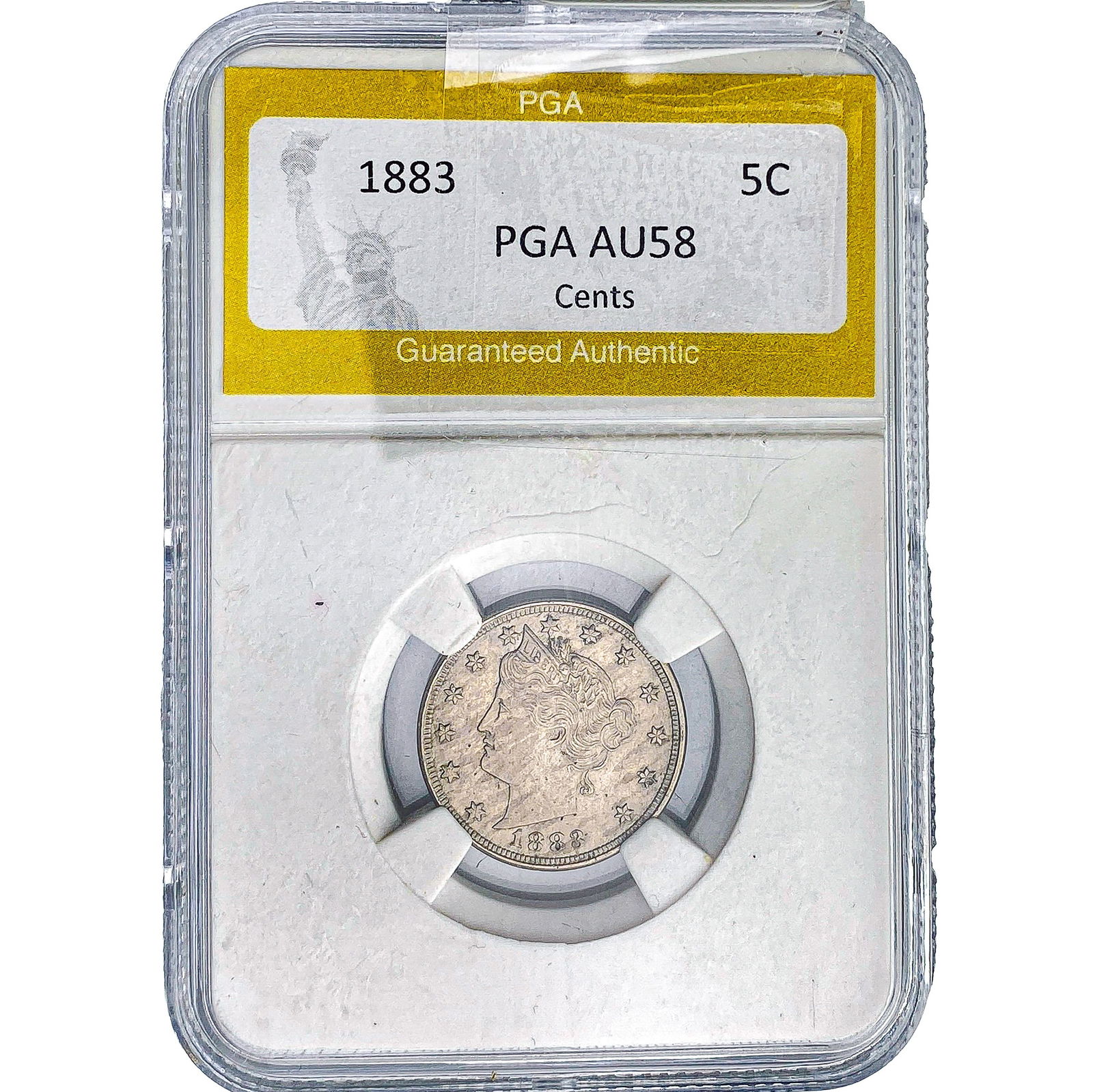 1883 Liberty Victory Nickel PGA AU58 Cents: 1883 Liberty Victory Nickel PGA AU58 Cents