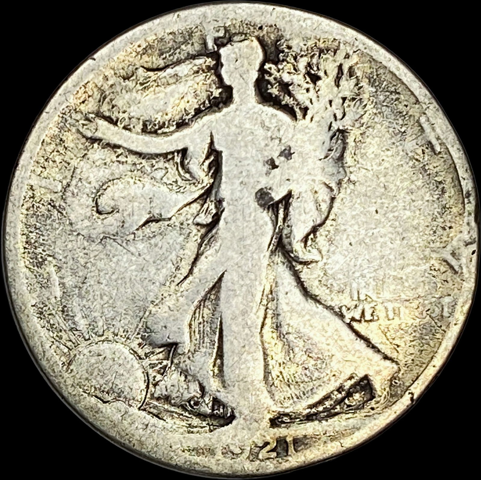 1921 Silver Walking Liberty Half Dollar NICELY CIRCULATED (1 of 2)