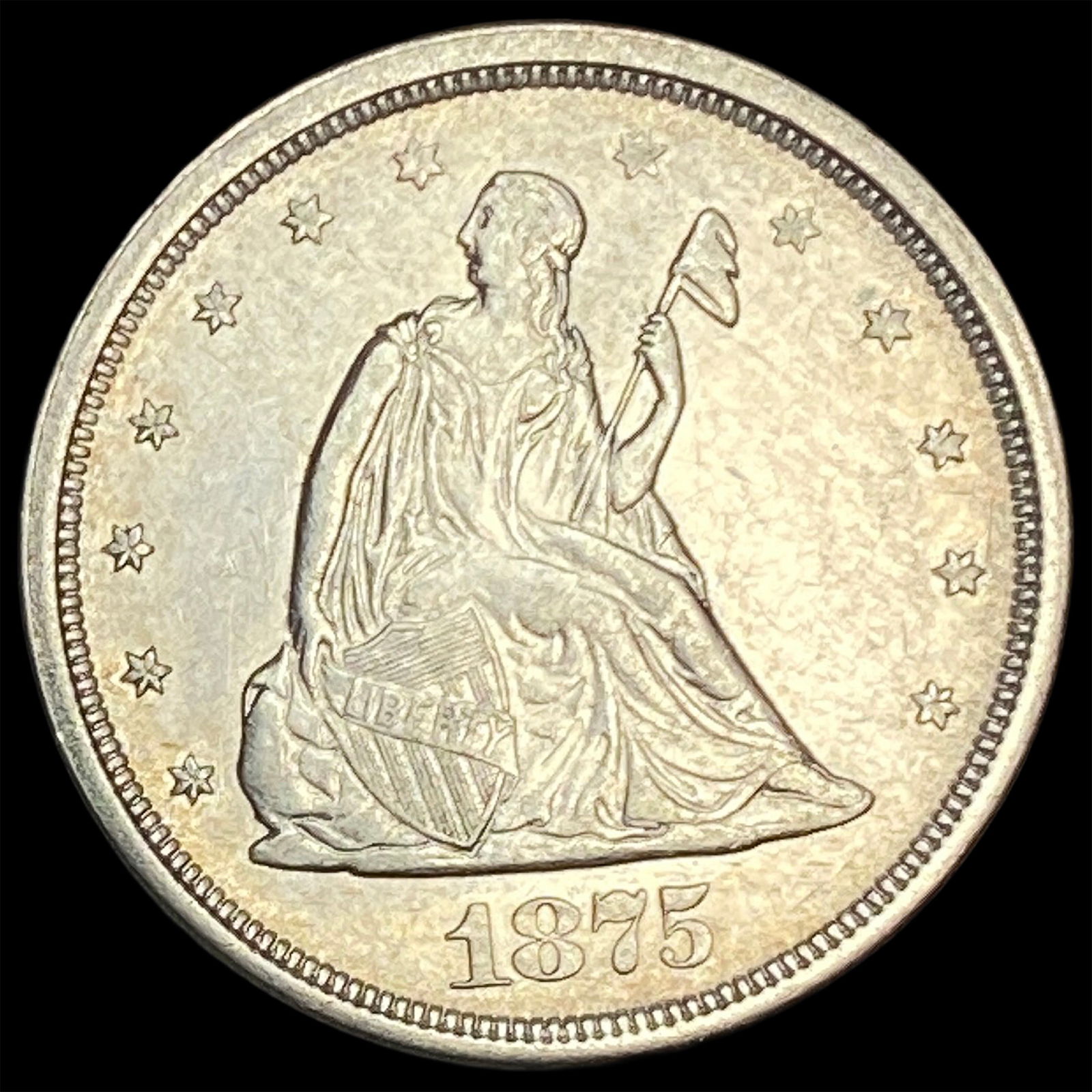 1875-S Silver Twenty Cents CLOSELY UNCIRCULATED (1 of 2)