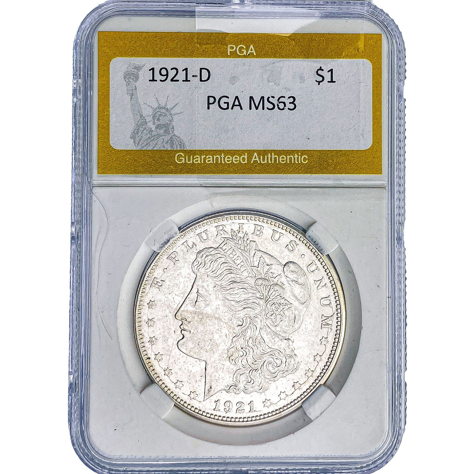 1921-D Morgan Silver Dollar PGA MS63 (1 of 2)