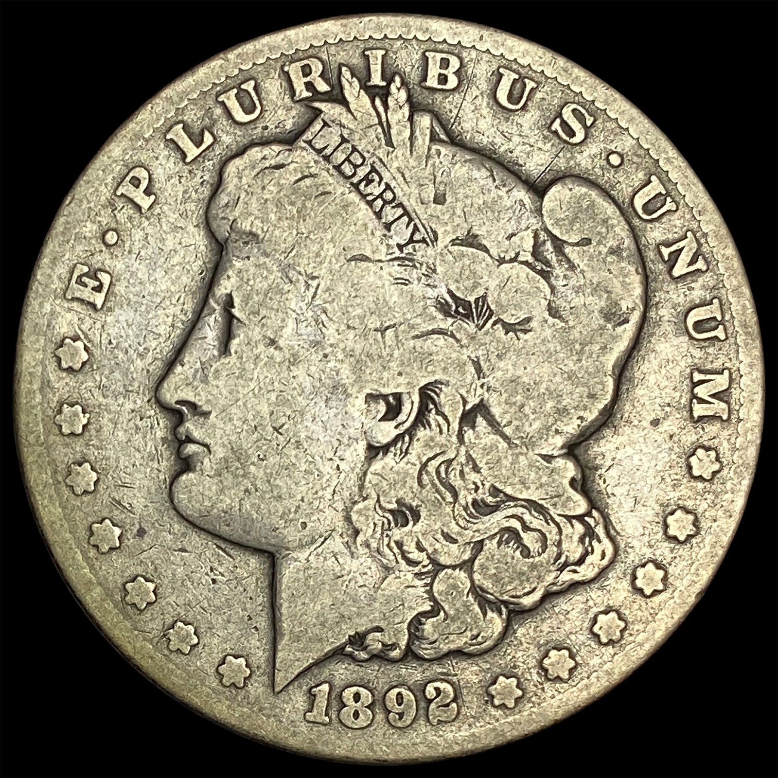 1892-CC Silver Morgan Dollar NICELY CIRCULATED: 1892-CC Silver Morgan Dollar NICELY CIRCULATED