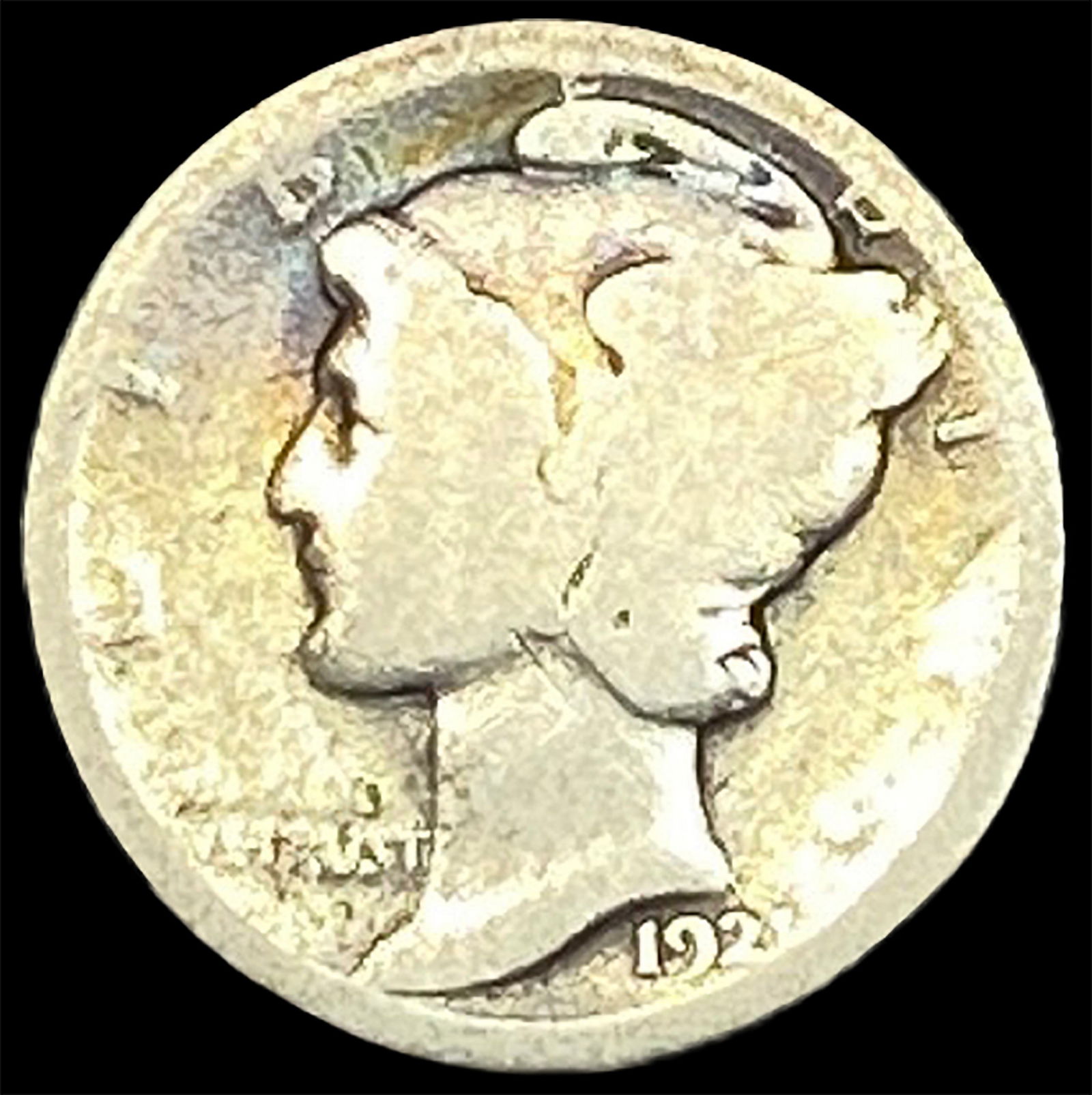 1921 Silver Mercury Dime NICELY CIRCULATED (1 of 2)