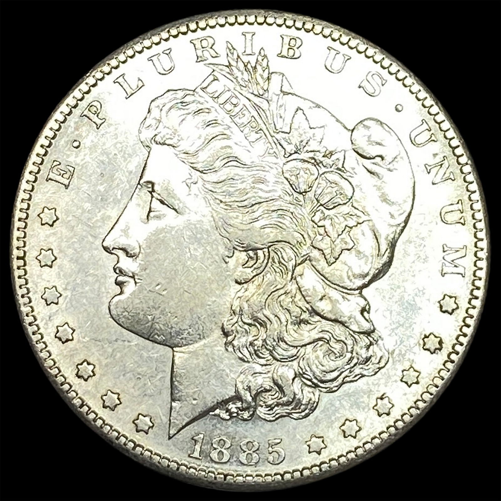 1885-S Silver Morgan Dollar CHOICE AU: 1885-S Silver Morgan Dollar CHOICE AU