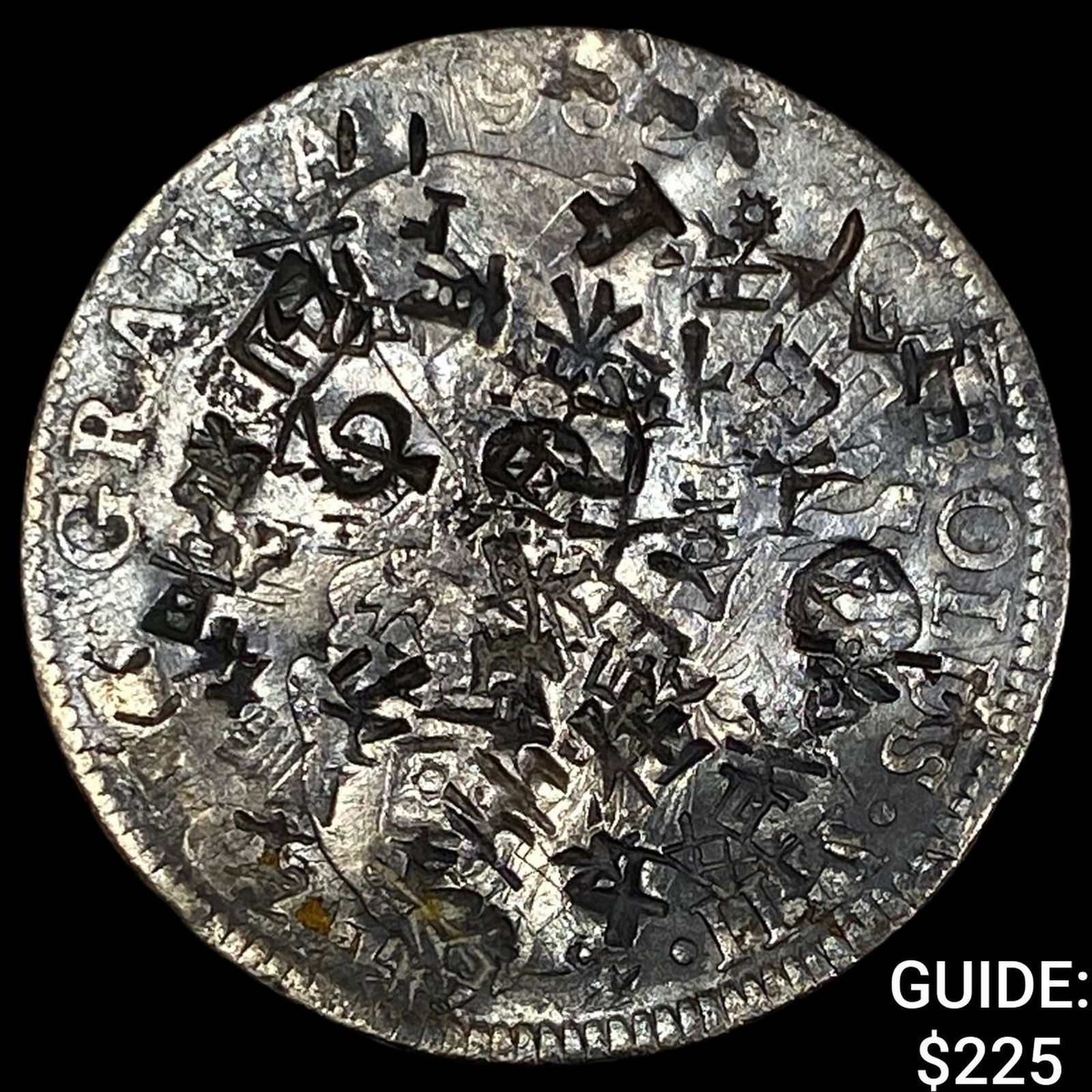 Colonial Spain Silver 8 Reales Chopmarks NEARLY UNCIRCULATED: Colonial Spain Silver 8 Reales Chopmarks NEARLY UNCIRCULATED