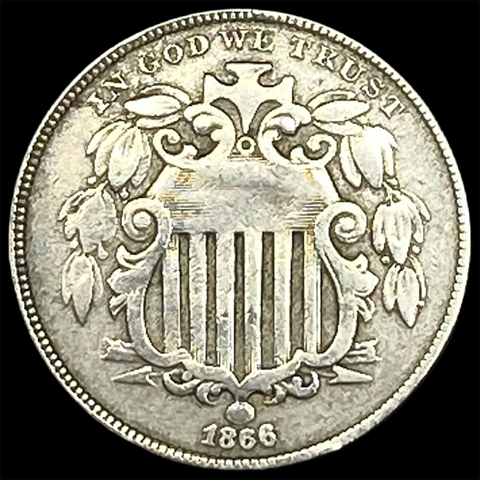 1866 Shield Nickel HIGH GRADE: 1866 Shield Nickel HIGH GRADE