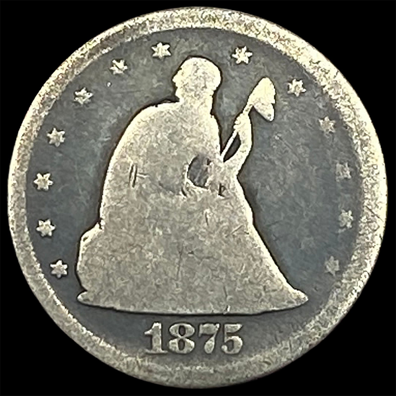 1875-S Seated Liberty Dime NICELY CIRCULATED: 1875-S Seated Liberty Dime NICELY CIRCULATED