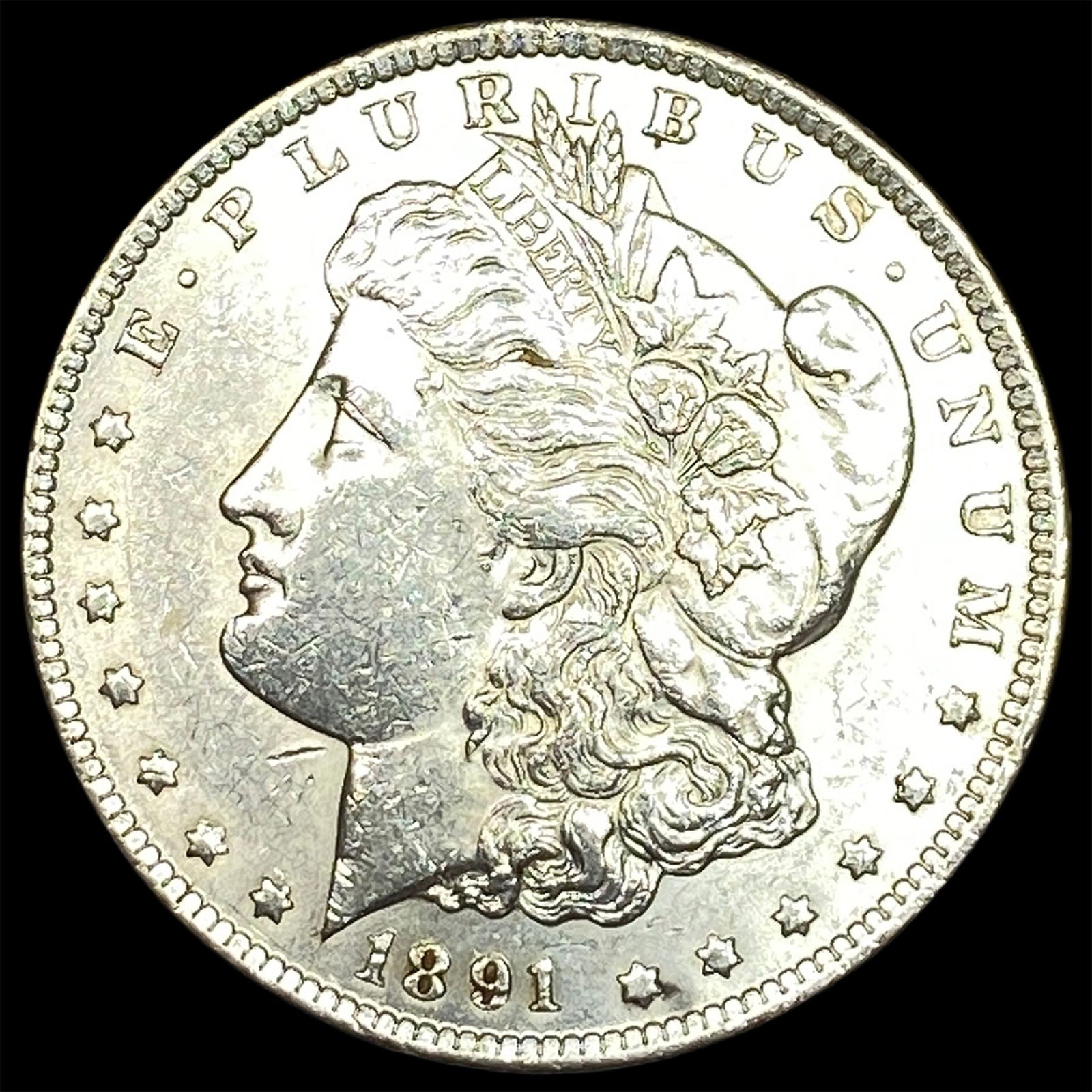 1891-CC Silver Morgan Dollar CHOICE AU: 1891-CC Silver Morgan Dollar CHOICE AU