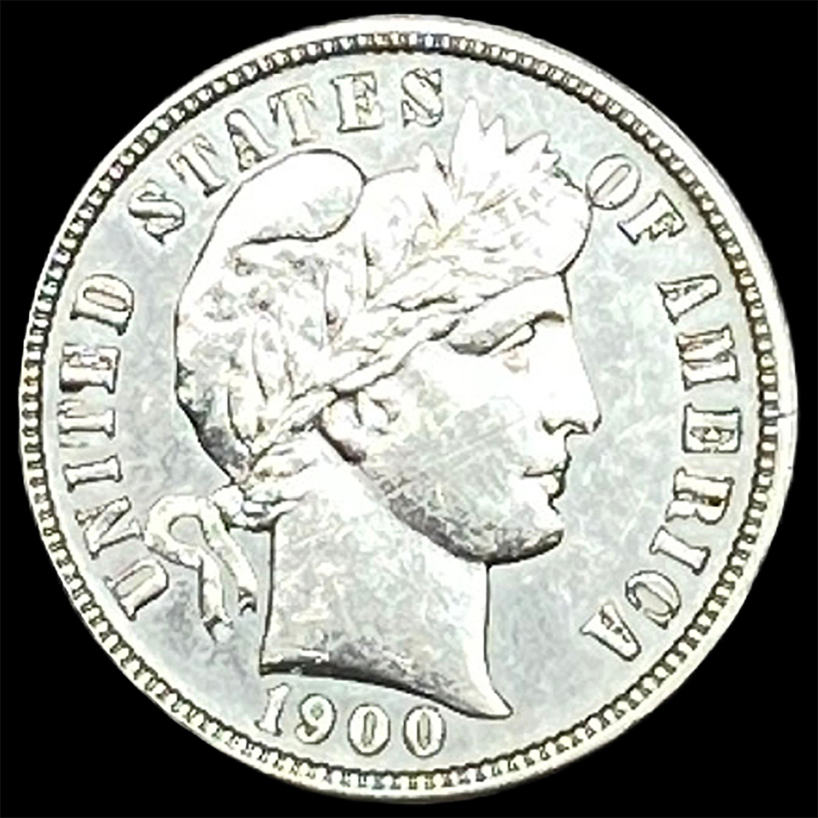 1900 Silver Barber Dime CLOSELY UNCIRCULATED: 1900 Silver Barber Dime CLOSELY UNCIRCULATED