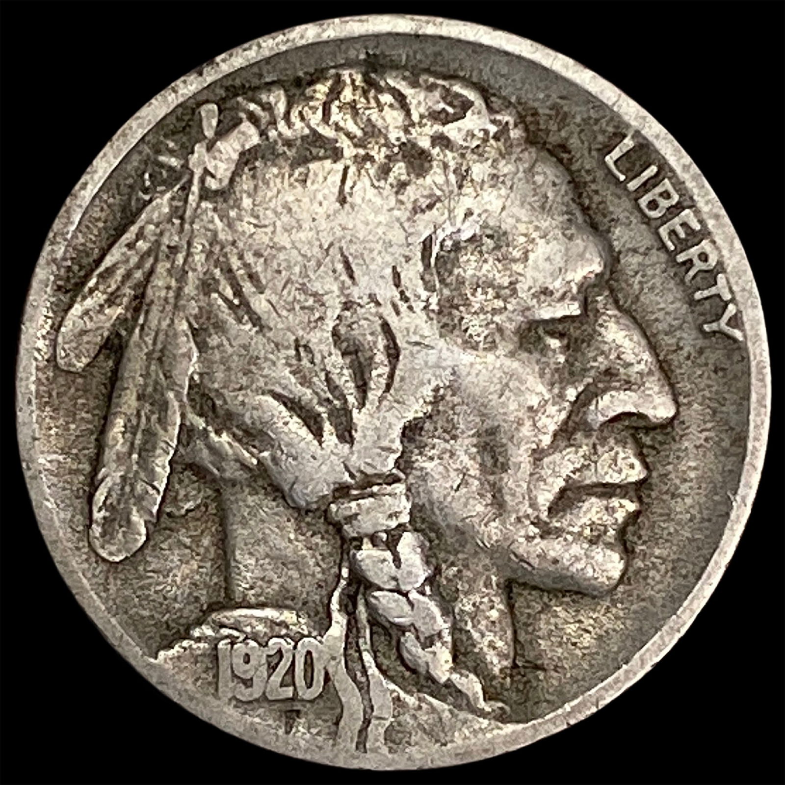 1920-D Buffalo Nickel NEARLY UNCIRCULATED: 1920-D Buffalo Nickel NEARLY UNCIRCULATED