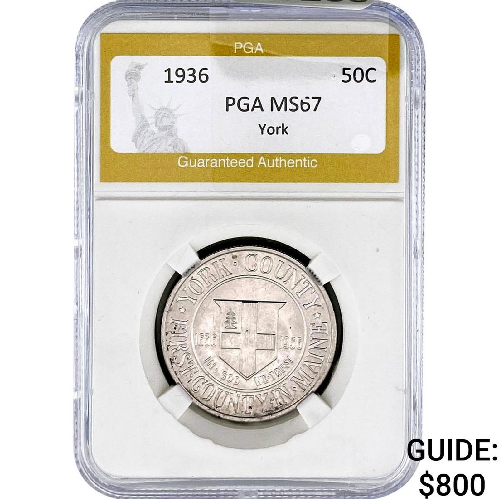 1936 York Half Dollar PGA MS67: 1936 York Half Dollar PGA MS67