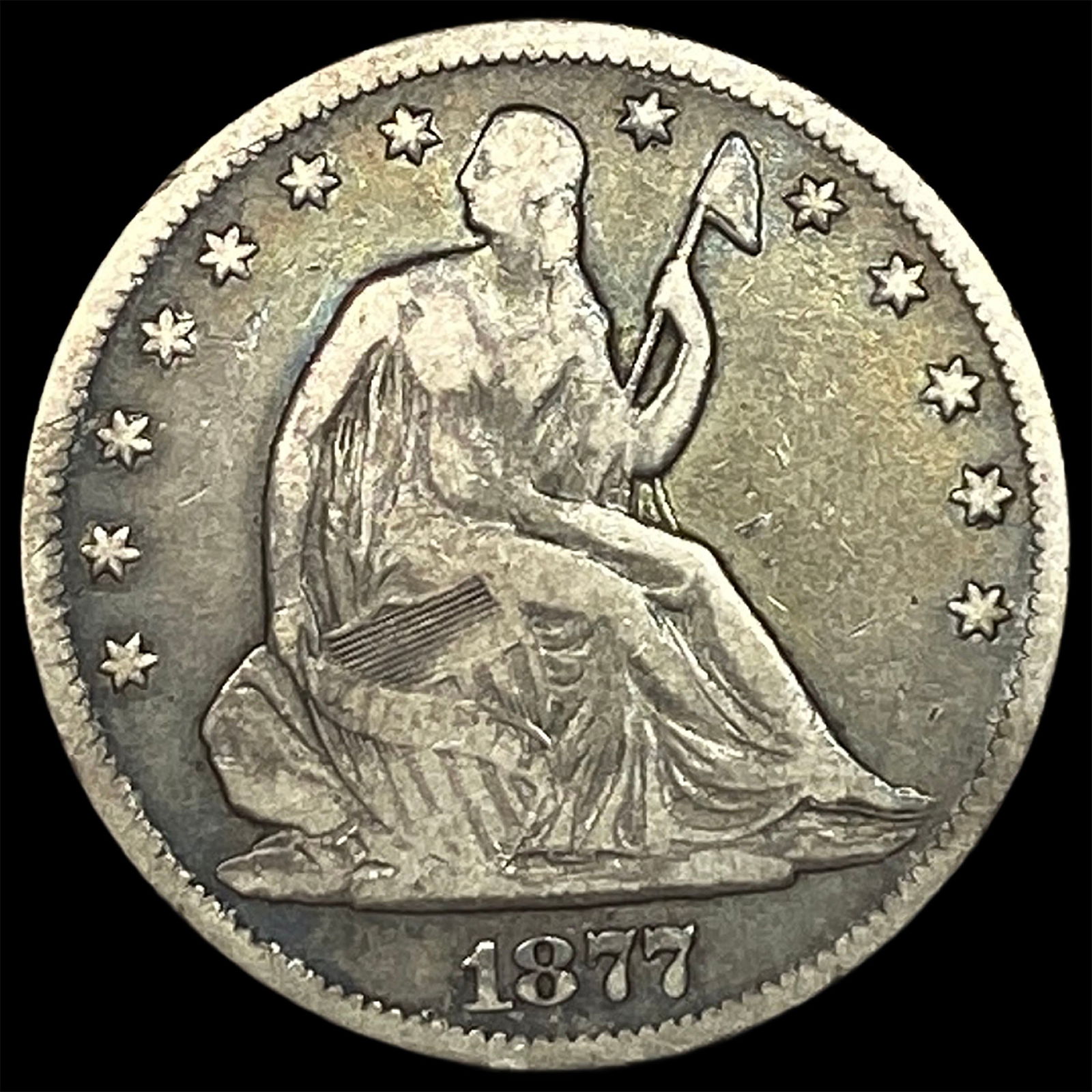 1877 Seated Liberty Half Dollar LIGHTLY CIRCULATED (1 of 2)