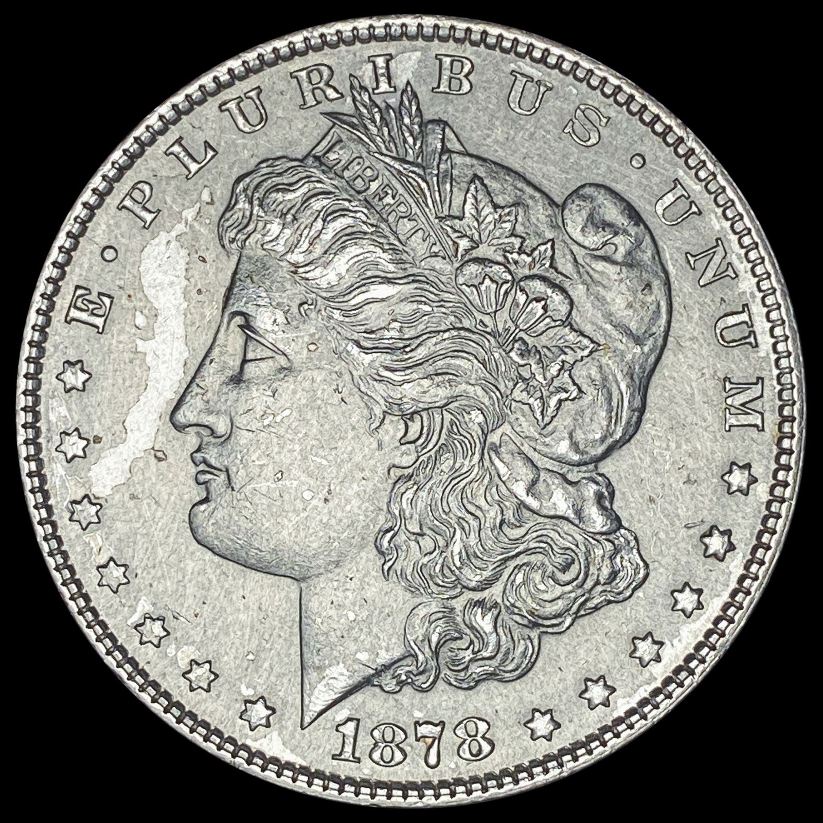 1878 7/8TF Silver Morgan Dollar UNC: 1878 7/8TF Silver Morgan Dollar UNC