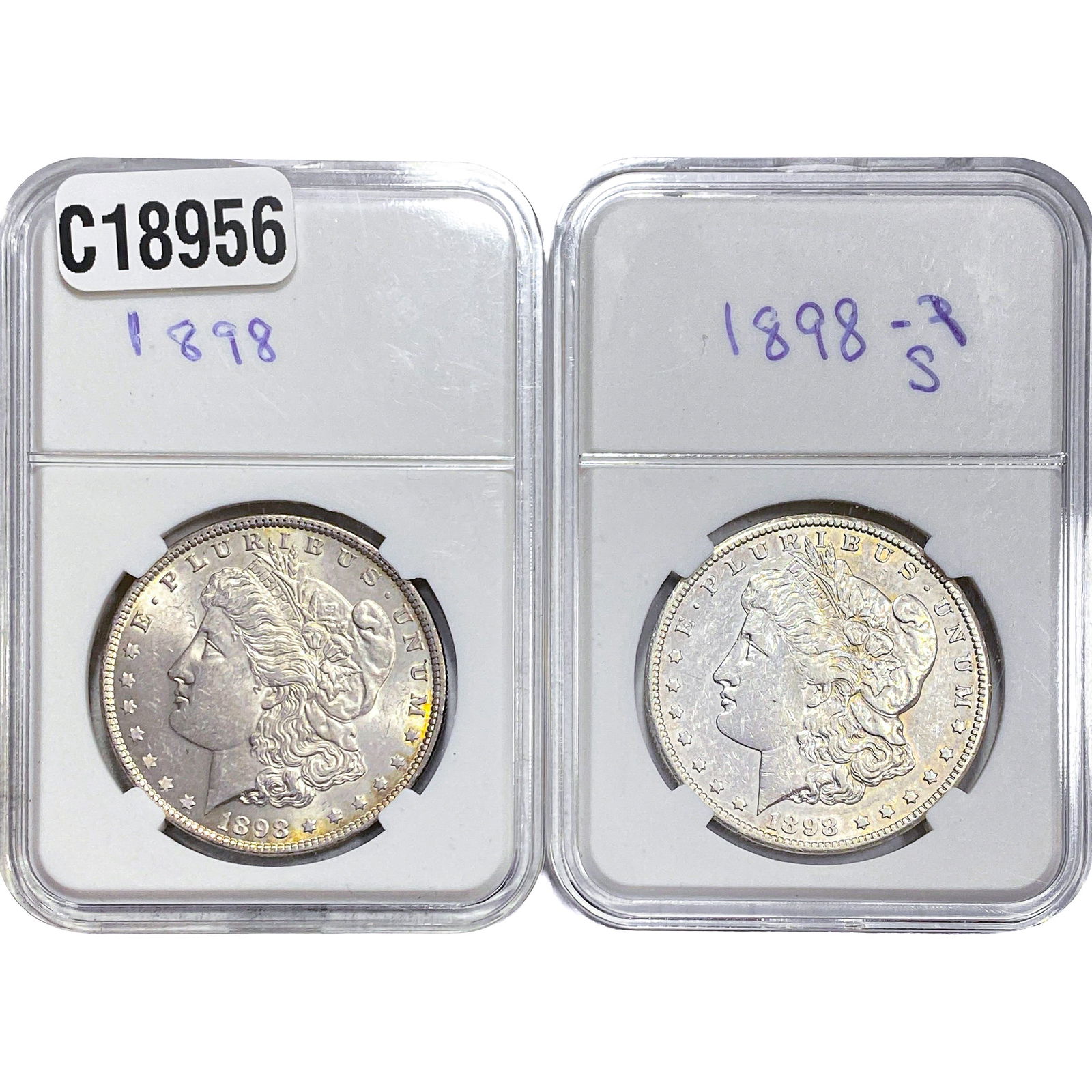[2 Coins] 1898 Morgan Silver Dollar (1 of 2)