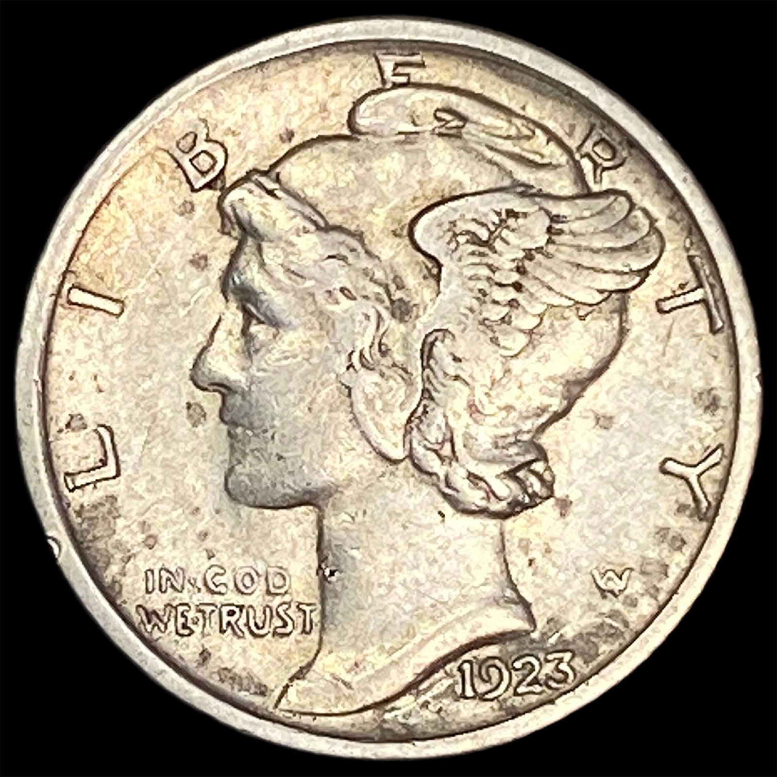 1923-S Silver Mercury Dime NEARLY UNCIRCULATED: 1923-S Silver Mercury Dime NEARLY UNCIRCULATED