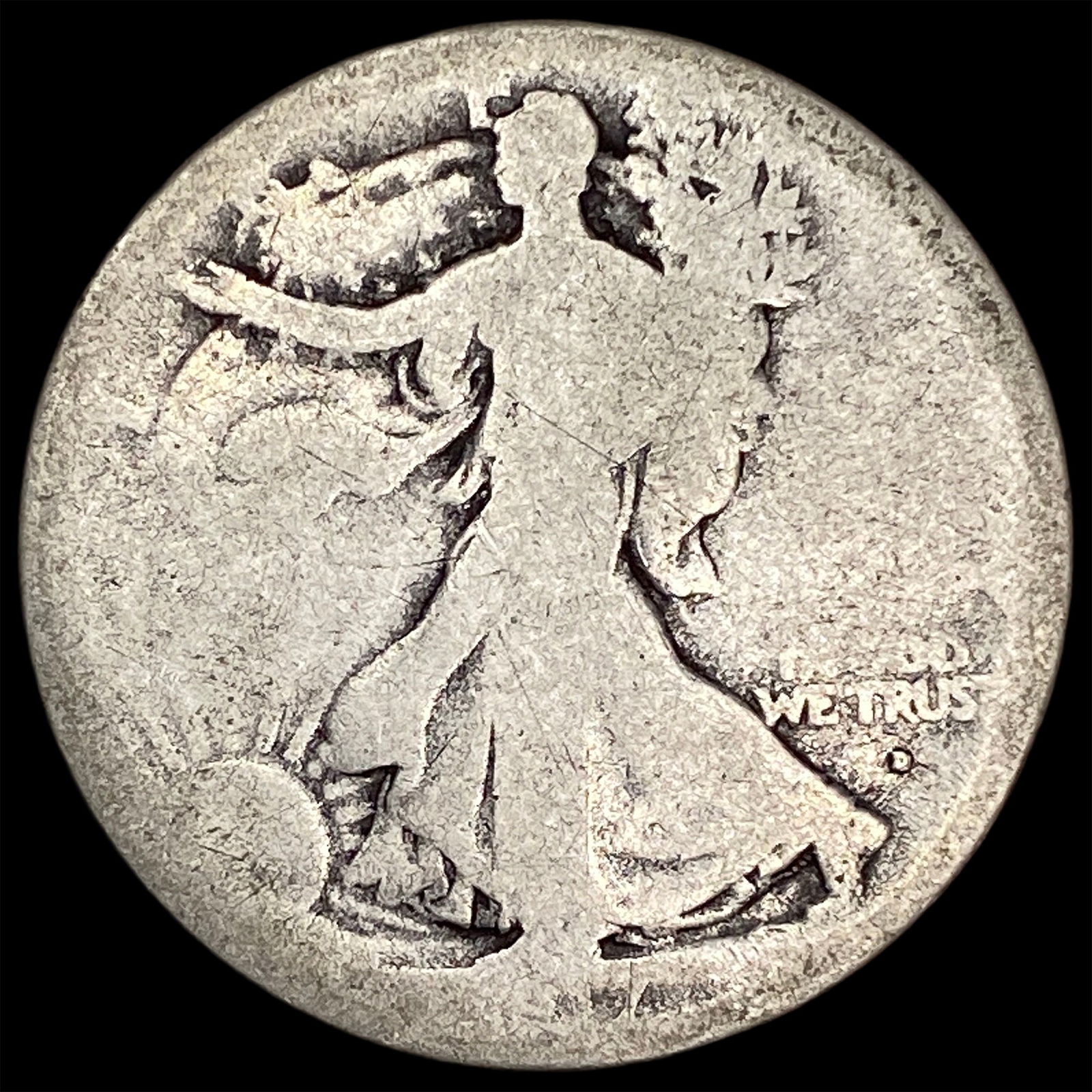 1917-D Silver Walking Liberty Half Dollar NICELY CIRCULATED: 1917-D Silver Walking Liberty Half Dollar NICELY CIRCULATED