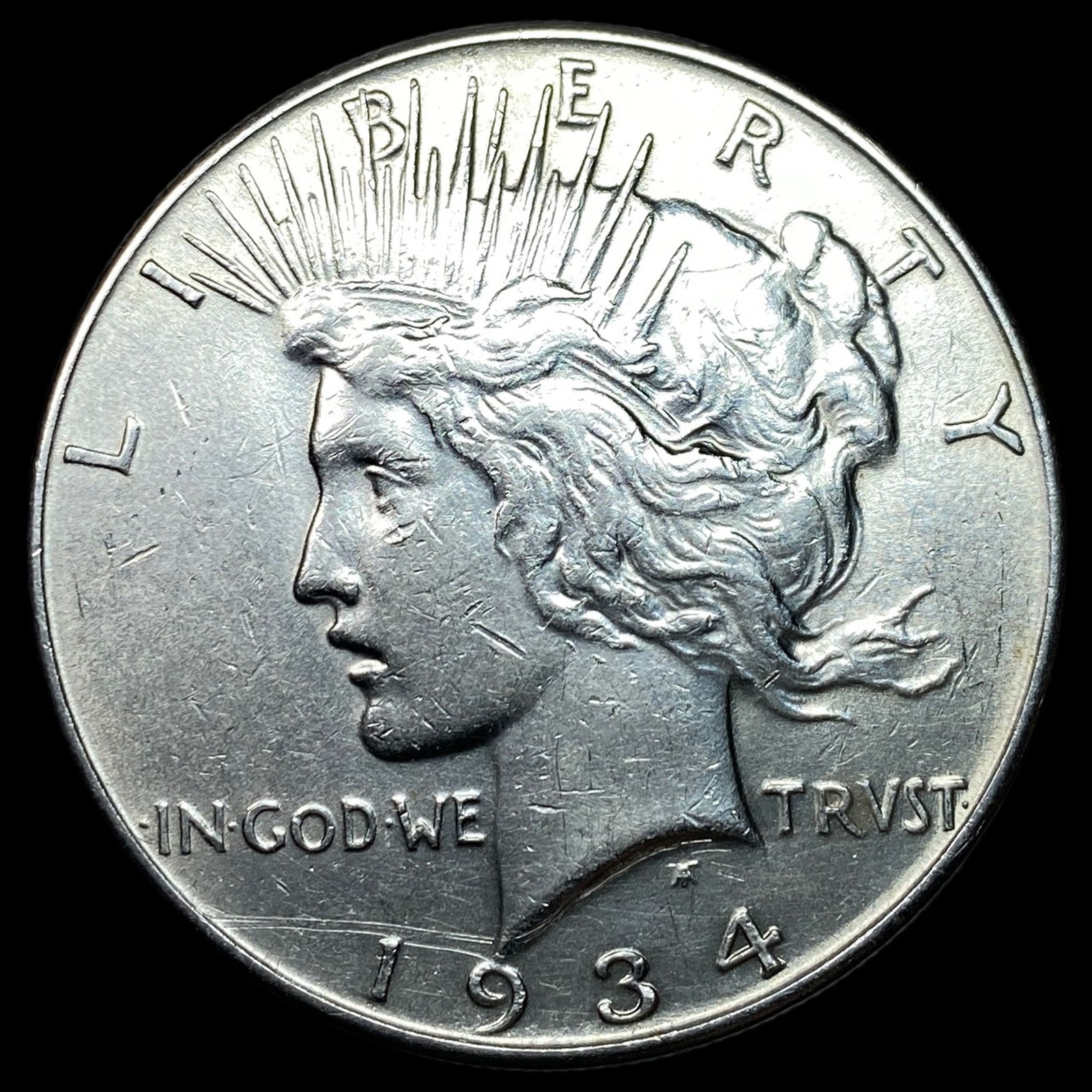 1934 Peace Silver Dollar CLOSELY UNCIRCULATED: 1934 Peace Silver Dollar CLOSELY UNCIRCULATED