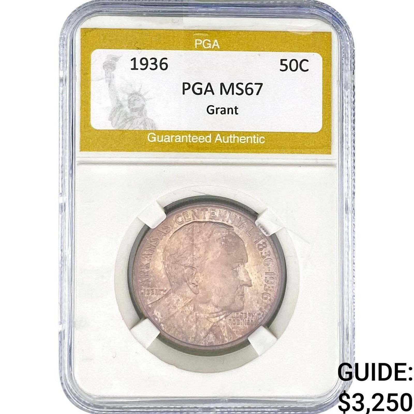 1936 Grant Half Dollar PGA MS67: 1936 Grant Half Dollar PGA MS67